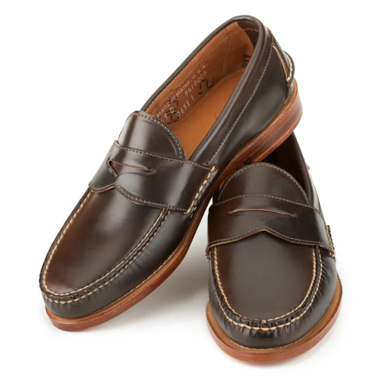Pinch Penny Loafers - Espresso Shell Cordovan sold by Rancourt & Co