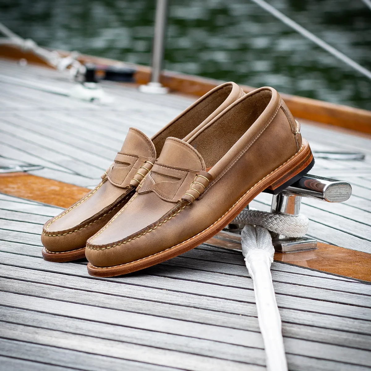Beefroll Penny Loafers - Natural sold by Rancourt & Co product image thumbnail 5