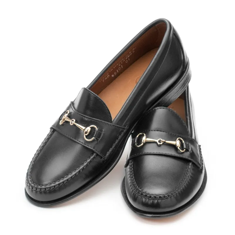Women's Horsebit Loafers - Black Calf sold by Rancourt & Co