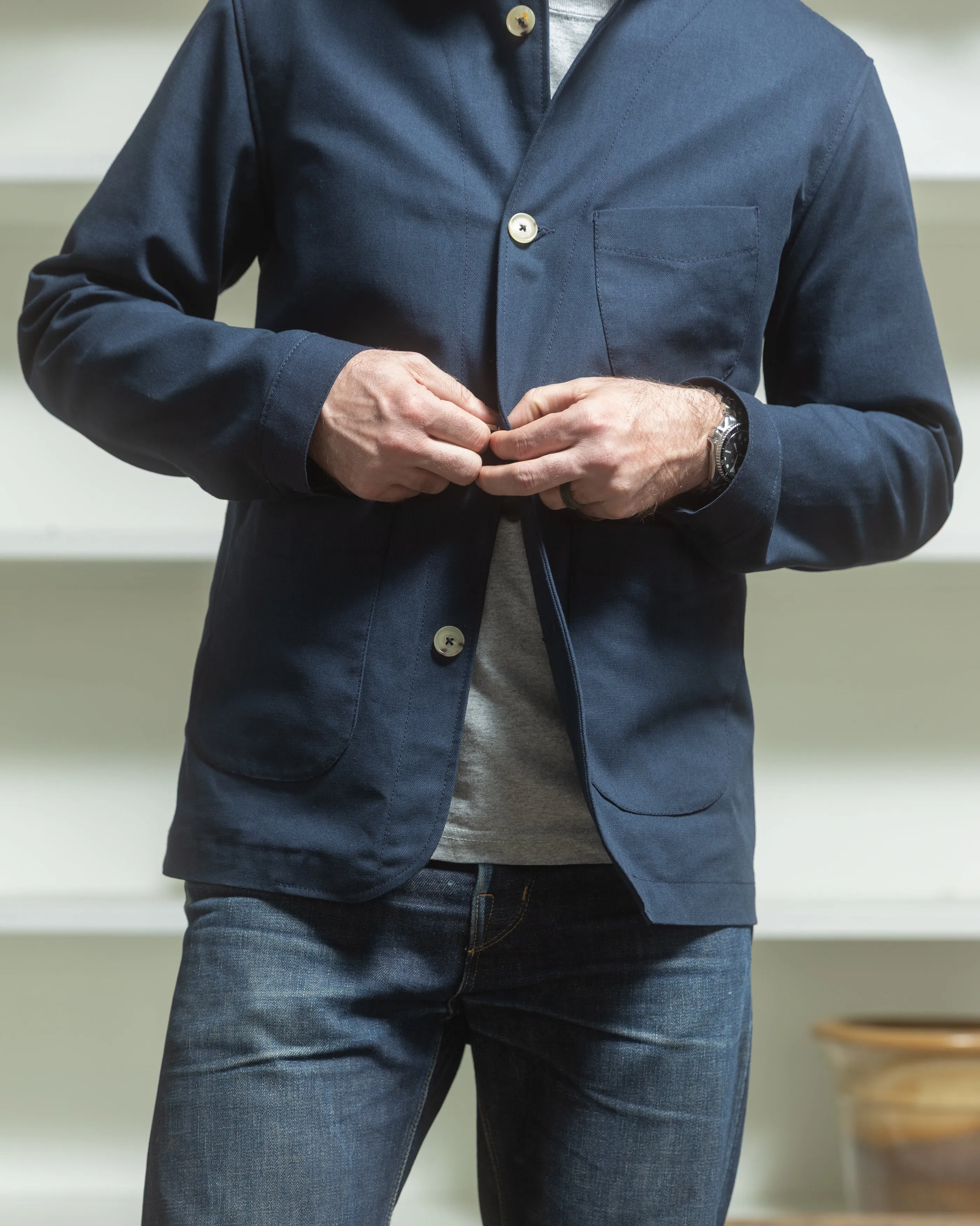 Slack Jacket - Navy Canvas sold by Shockoe Atelier product image thumbnail 4