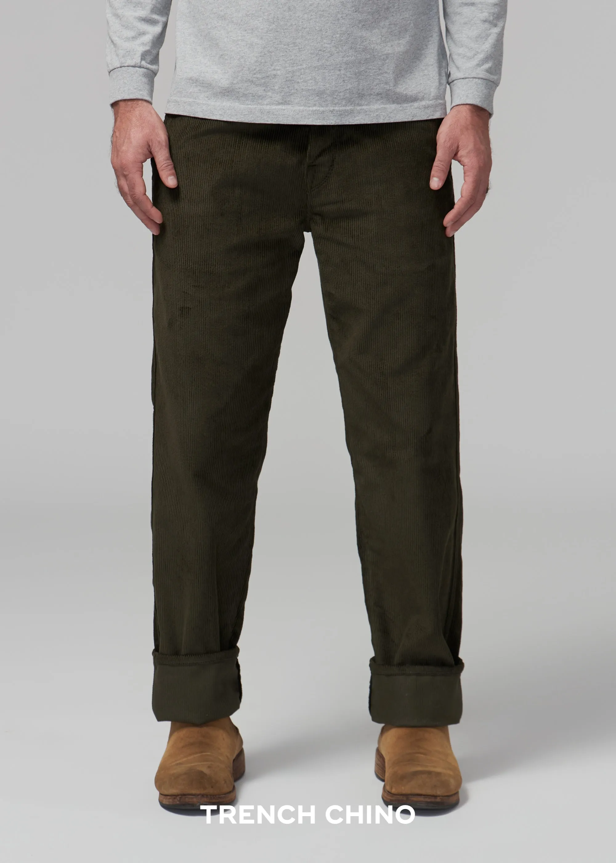 Olive Corduroy - Trench Chino sold by Shockoe Atelier