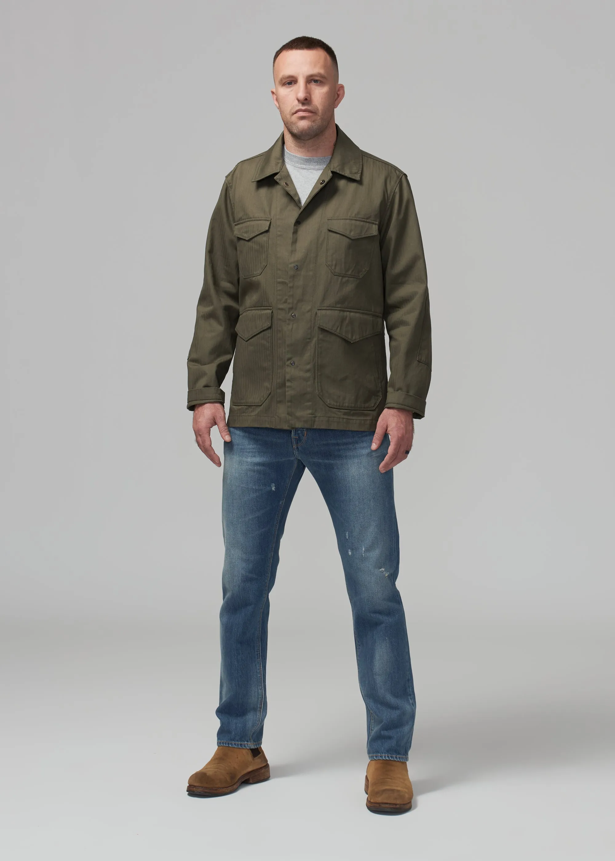 Field Jacket - Olive Herringbone sold by Shockoe Atelier product image thumbnail 3