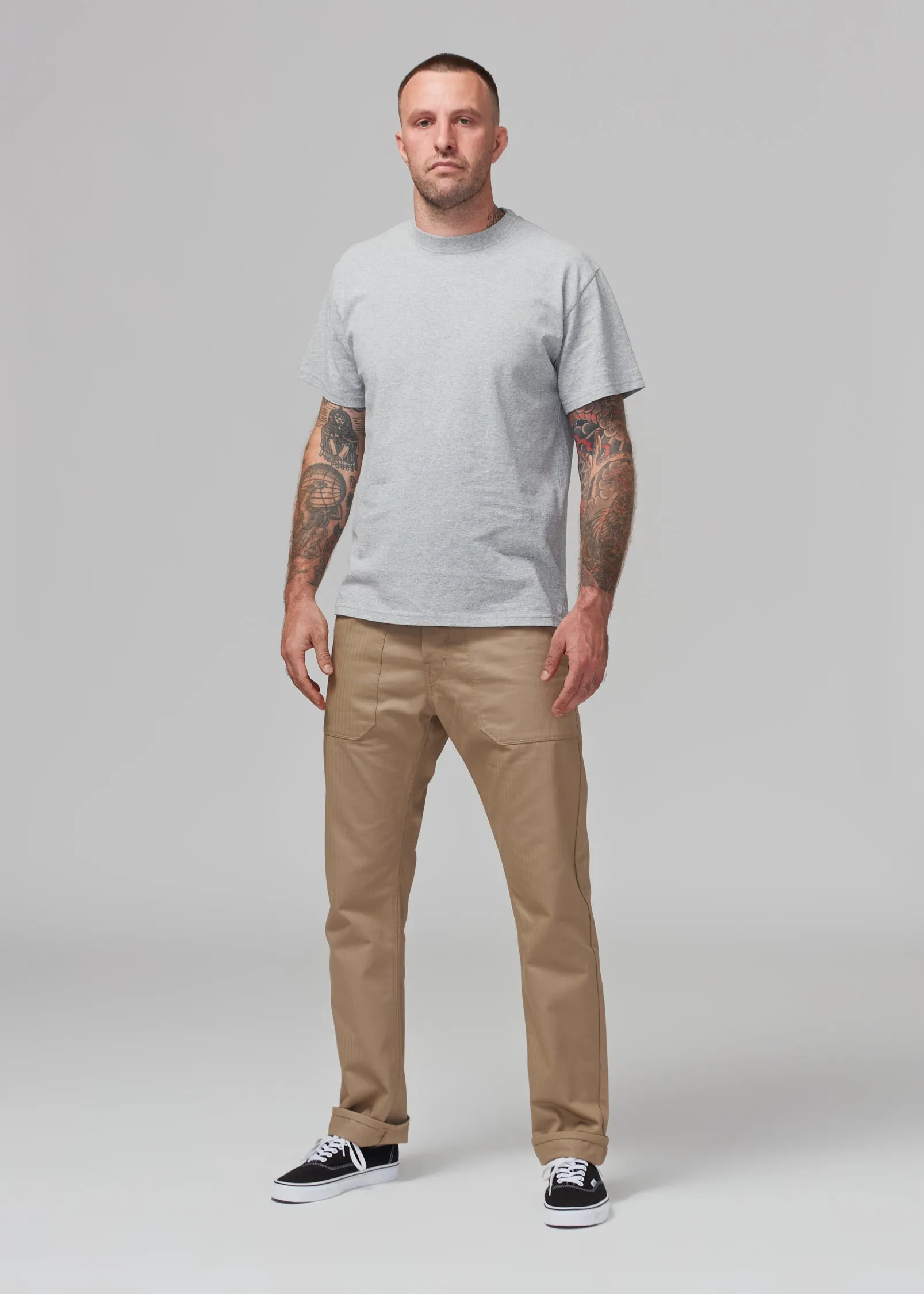 Fatigue Trousers - Khaki Herringbone sold by Shockoe Atelier product image thumbnail 3
