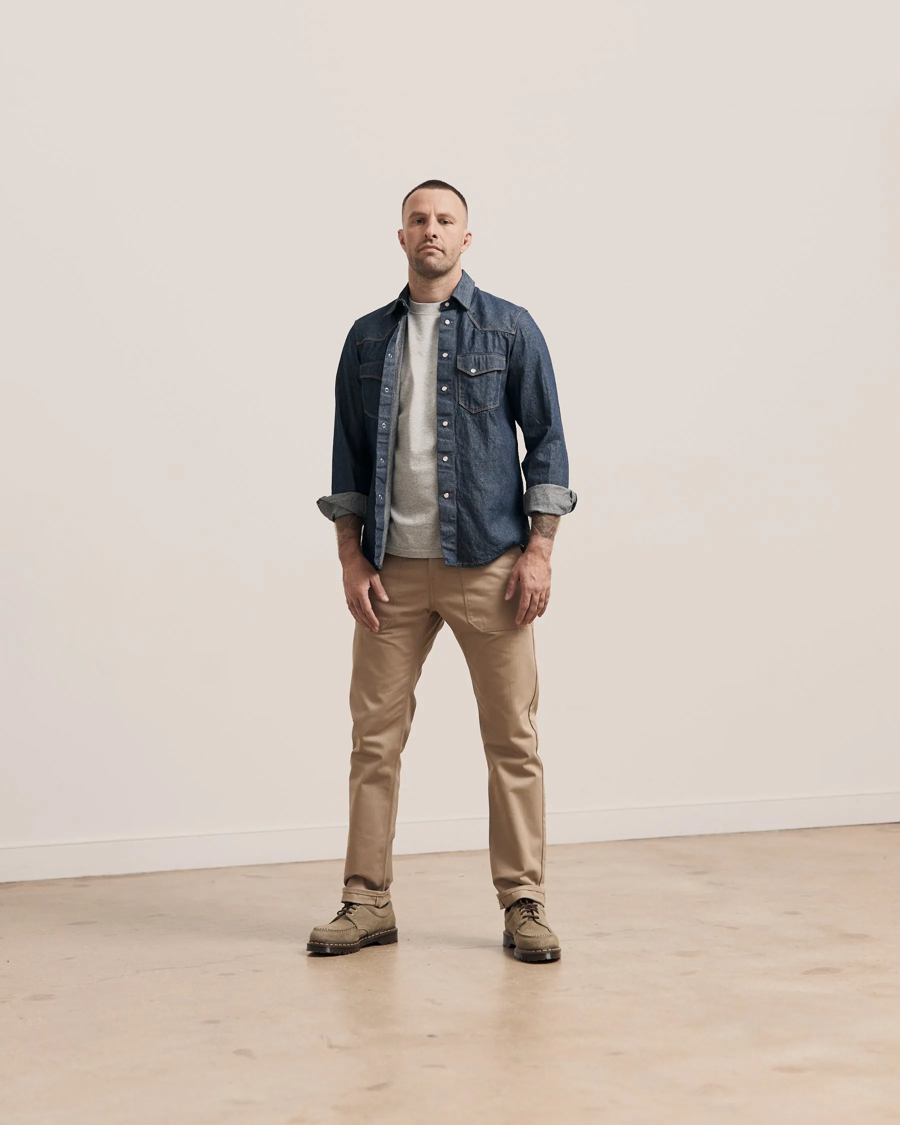 Fatigue Trousers - Khaki Herringbone sold by Shockoe Atelier product image thumbnail 2