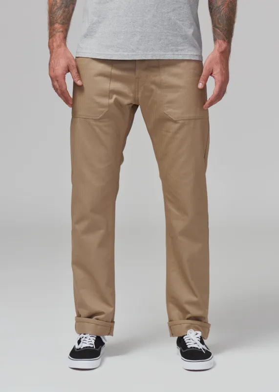 Fatigue Trousers - Khaki Herringbone sold by Shockoe Atelier