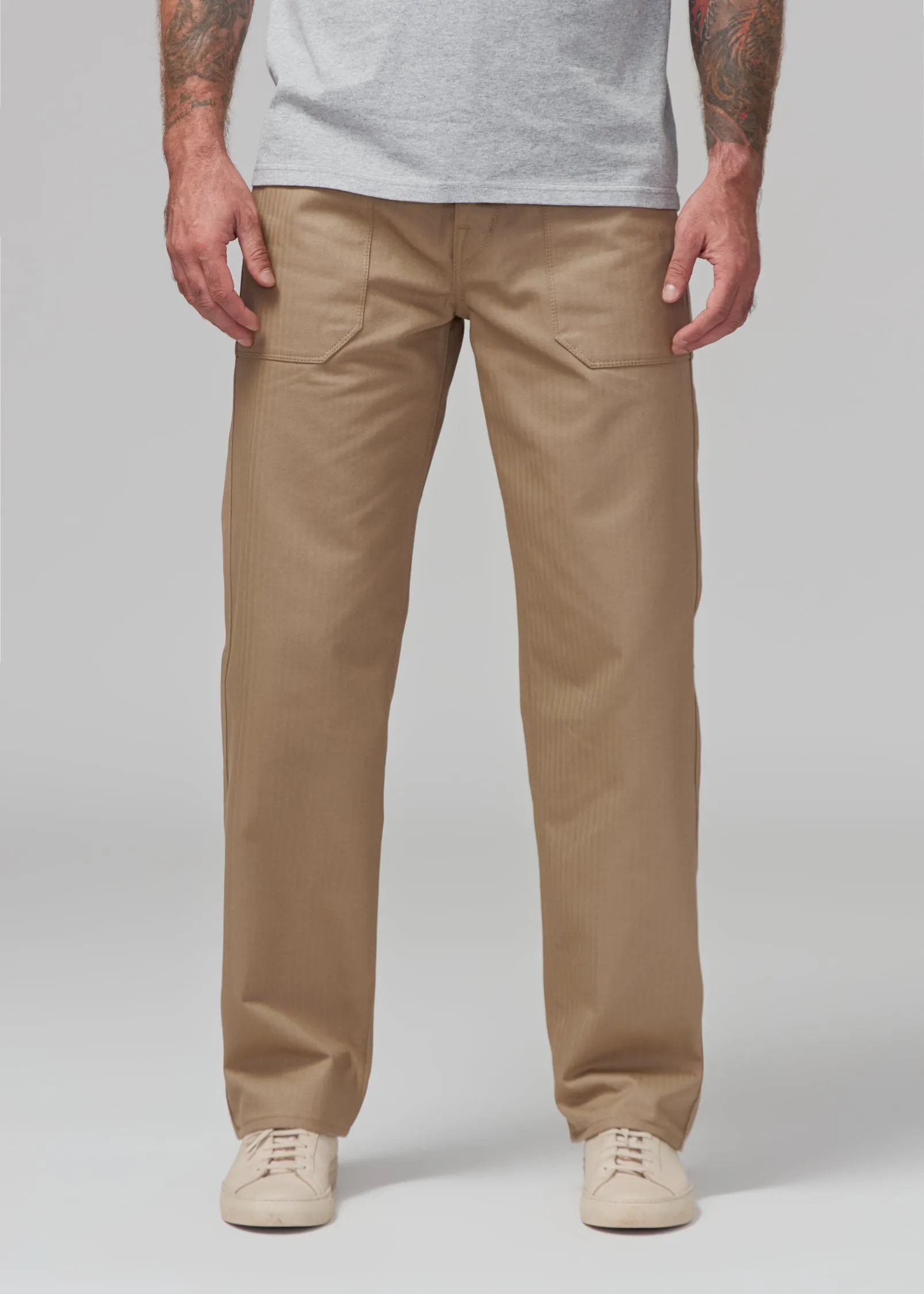 Trench Trousers - Khaki Herringbone sold by Shockoe Atelier