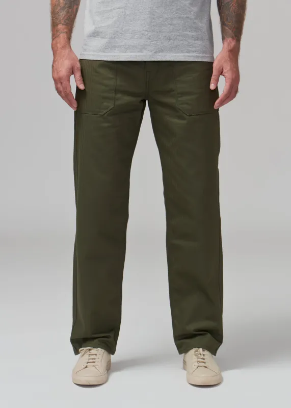 Trench Trousers - Olive Herringbone sold by Shockoe Atelier