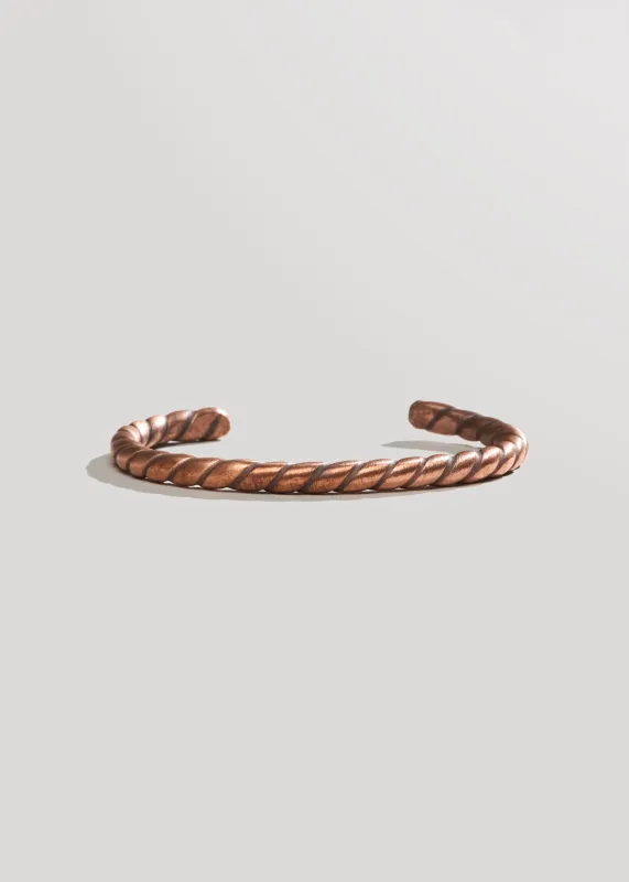 Billy Made For Friends Roped Cuff - Brass or Copper sold by Shockoe Atelier
