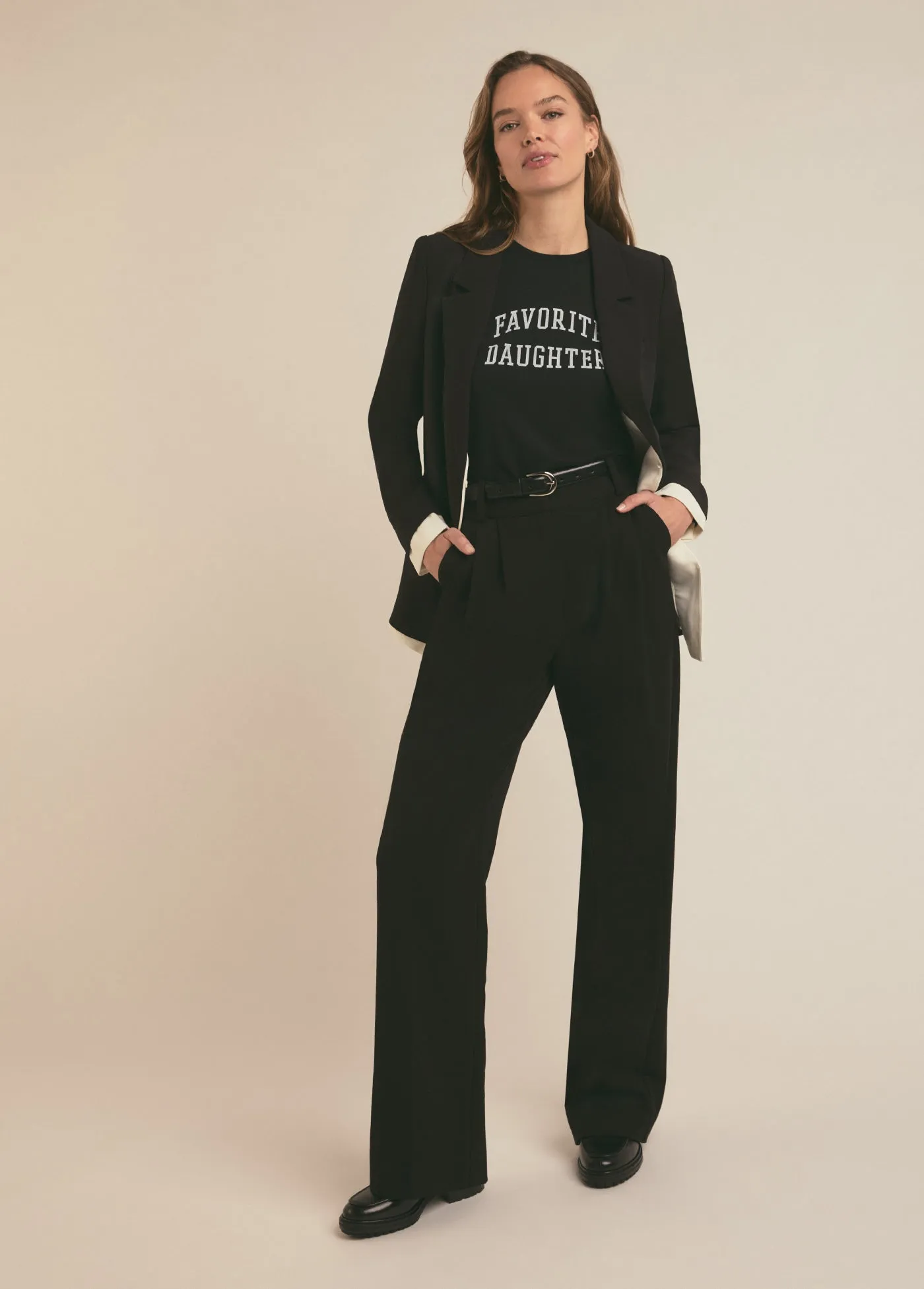 THE CROPPED COLLEGIATE TEE sold by Favorite Daughter product image thumbnail 3