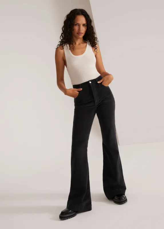 THE VALENTINA SUPER HIGH RISE FLARE sold by Favorite Daughter