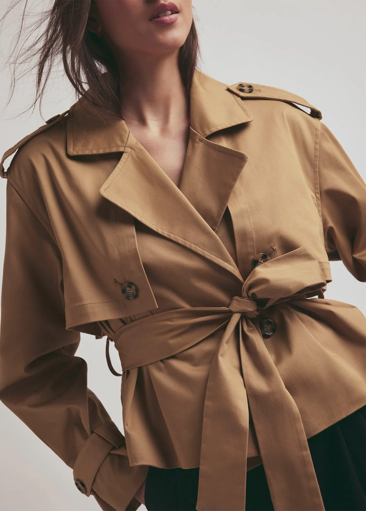 THE CROPPED CHARLES TRENCH sold by Favorite Daughter product image thumbnail 4