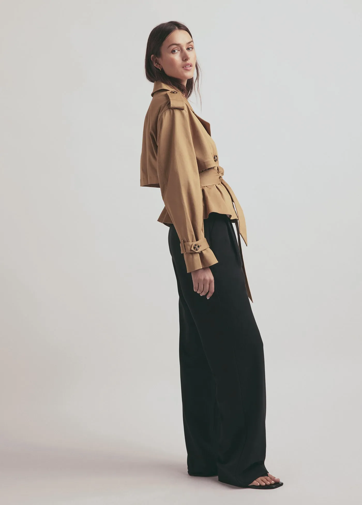 THE CROPPED CHARLES TRENCH sold by Favorite Daughter product image thumbnail 5