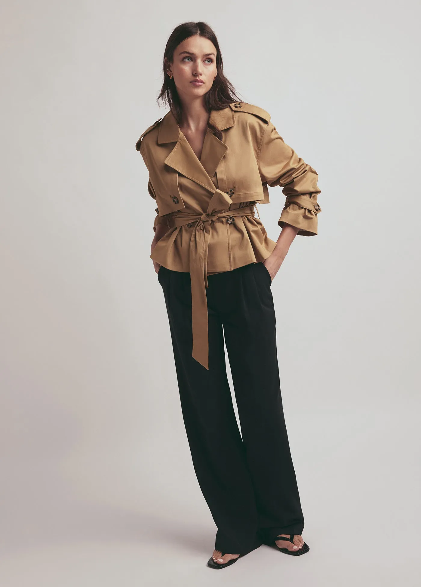 THE CROPPED CHARLES TRENCH sold by Favorite Daughter product image thumbnail 2