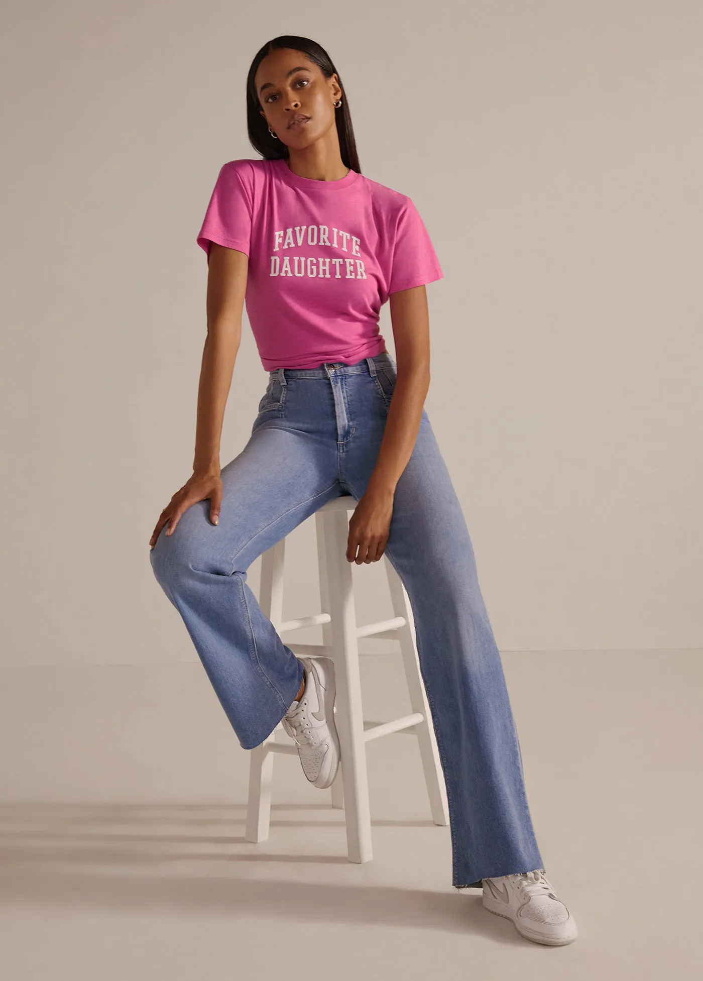 THE CROPPED COLLEGIATE TEE sold by Favorite Daughter product image thumbnail 2