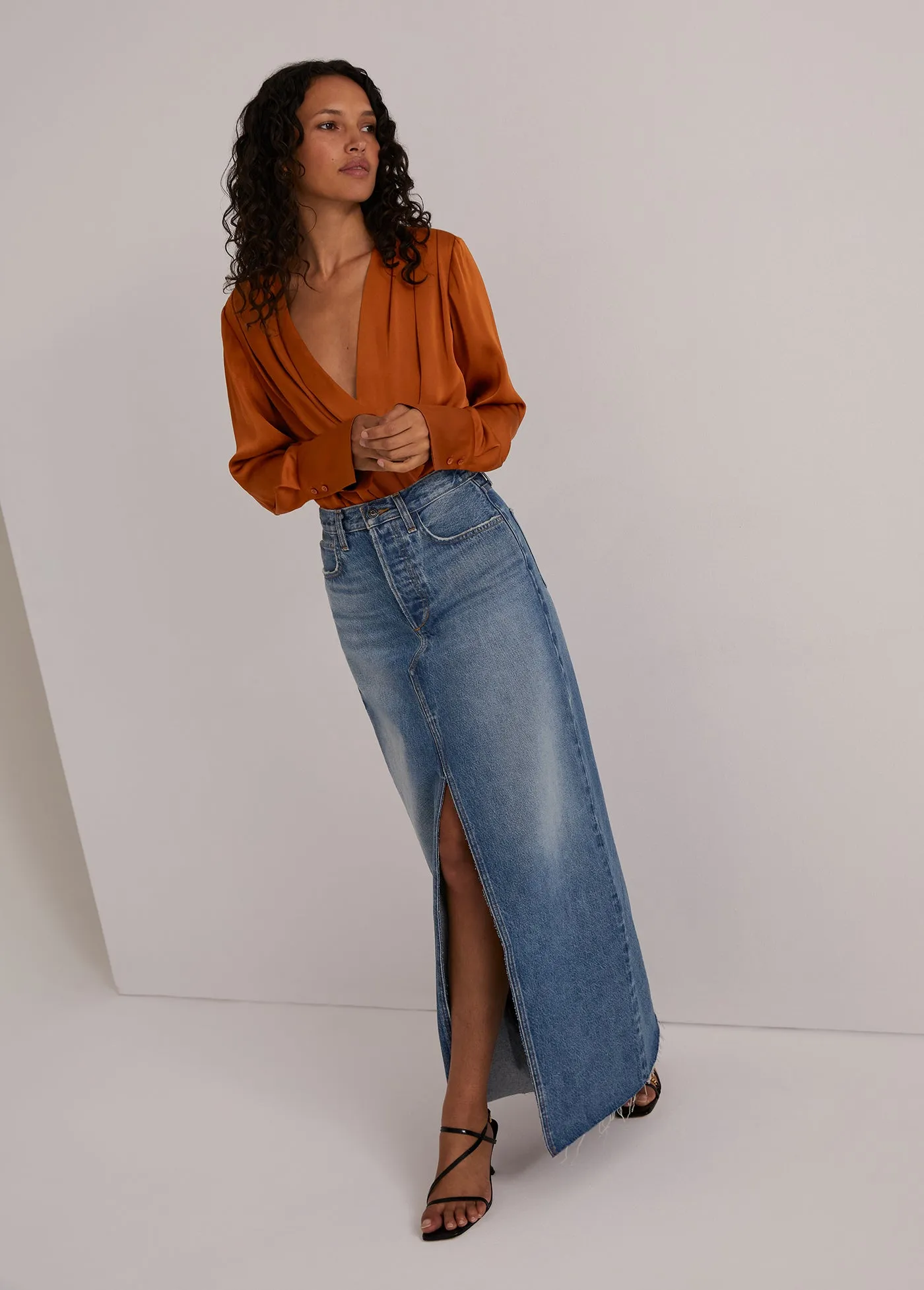 THE SADIE HIGH RISE MAXI A-LINE SKIRT sold by Favorite Daughter product image thumbnail 4