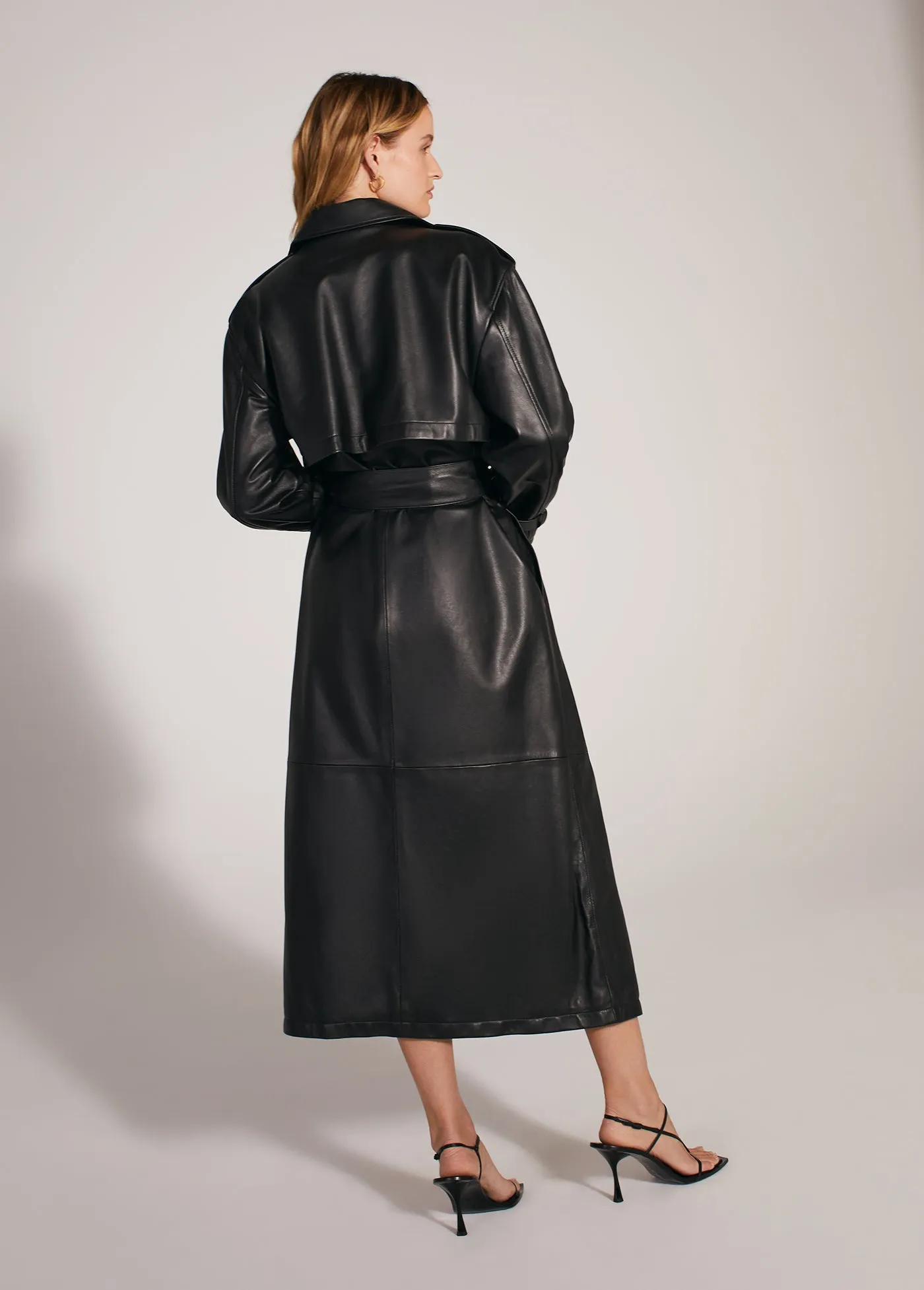 THE CHARLES LEATHER TRENCH sold by Favorite Daughter product image thumbnail 5