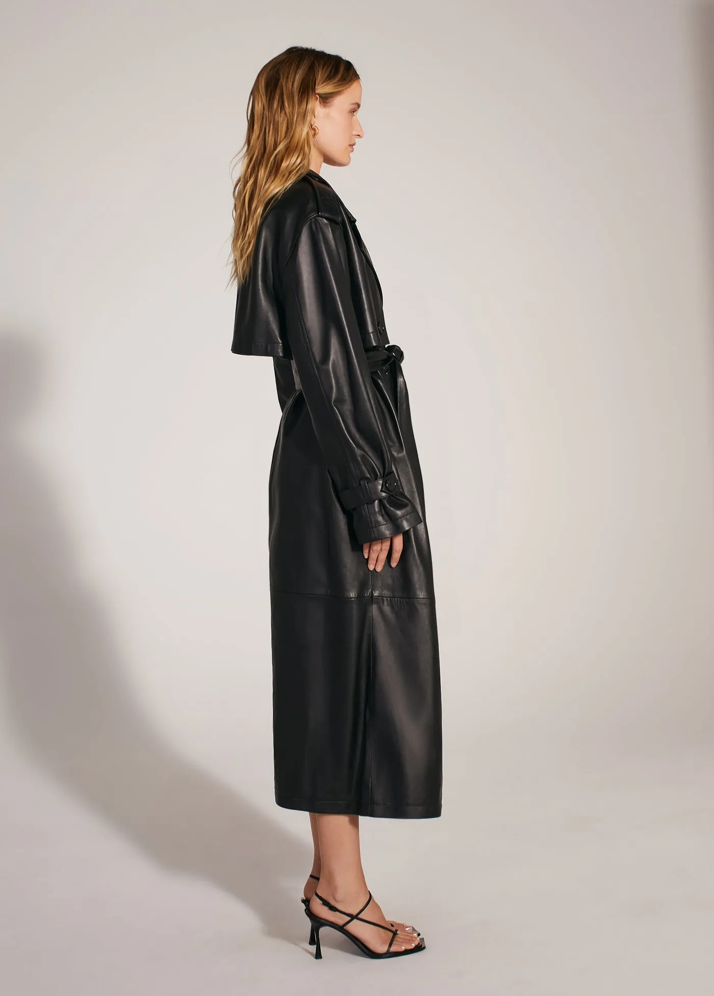 THE CHARLES LEATHER TRENCH sold by Favorite Daughter product image thumbnail 4