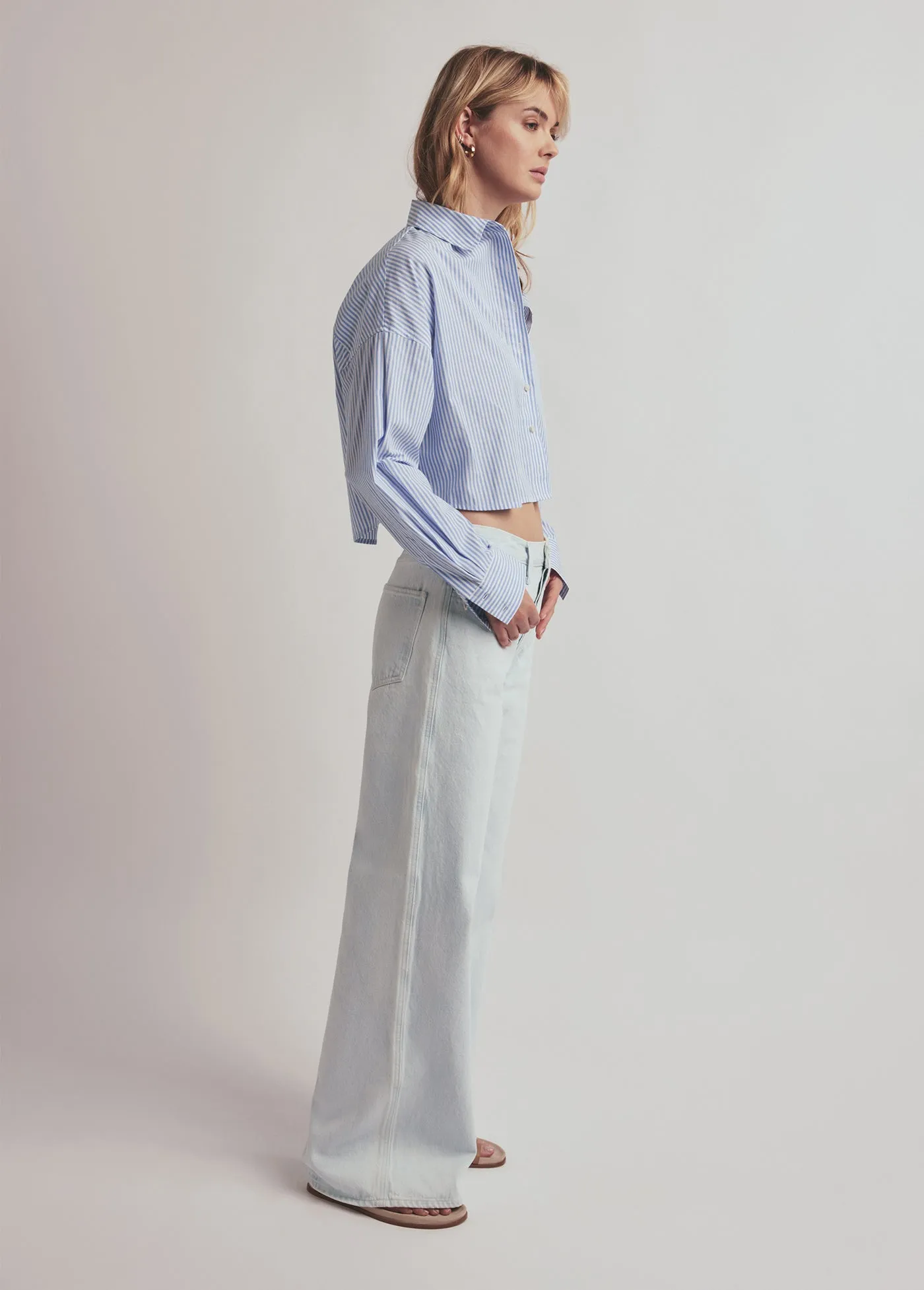 THE CROP EX-BOYFRIEND SHIRT sold by Favorite Daughter product image thumbnail 4