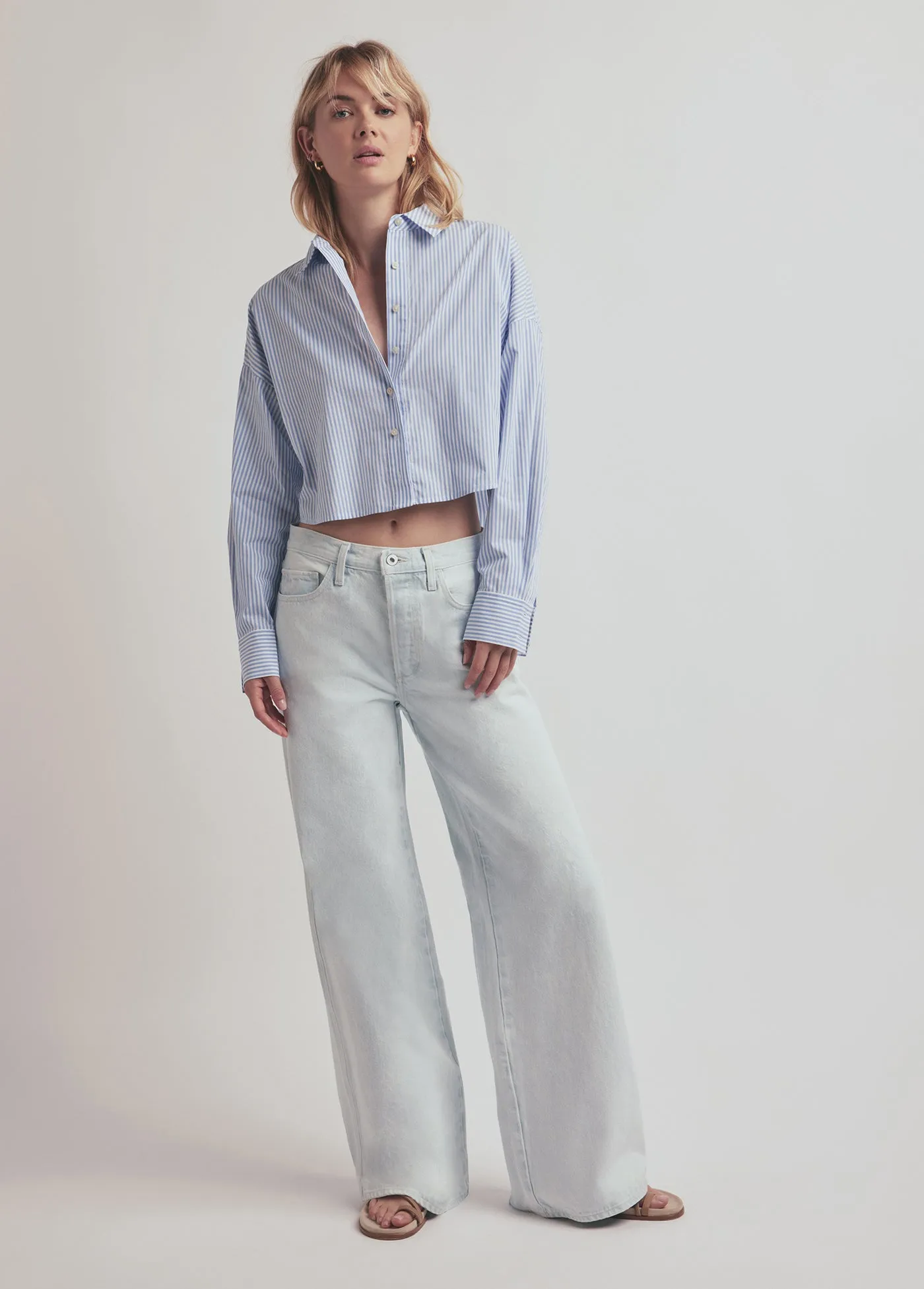 THE CROP EX-BOYFRIEND SHIRT sold by Favorite Daughter