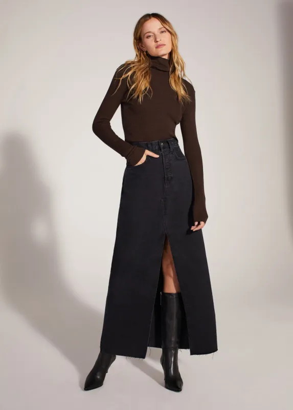 THE SADIE HIGH RISE MAXI A-LINE SKIRT made by Favorite Daughter