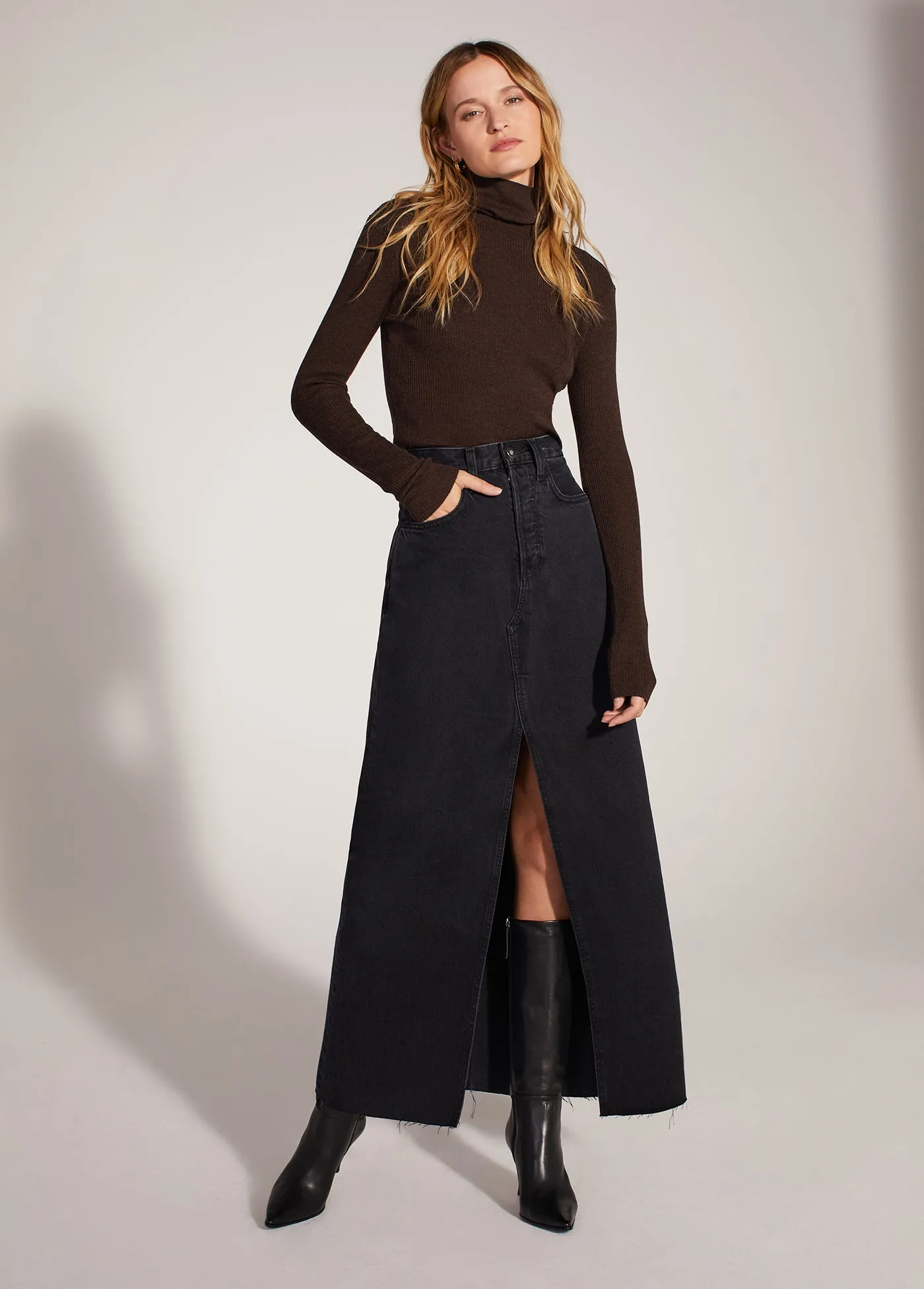 THE SADIE HIGH RISE MAXI A-LINE SKIRT sold by Favorite Daughter