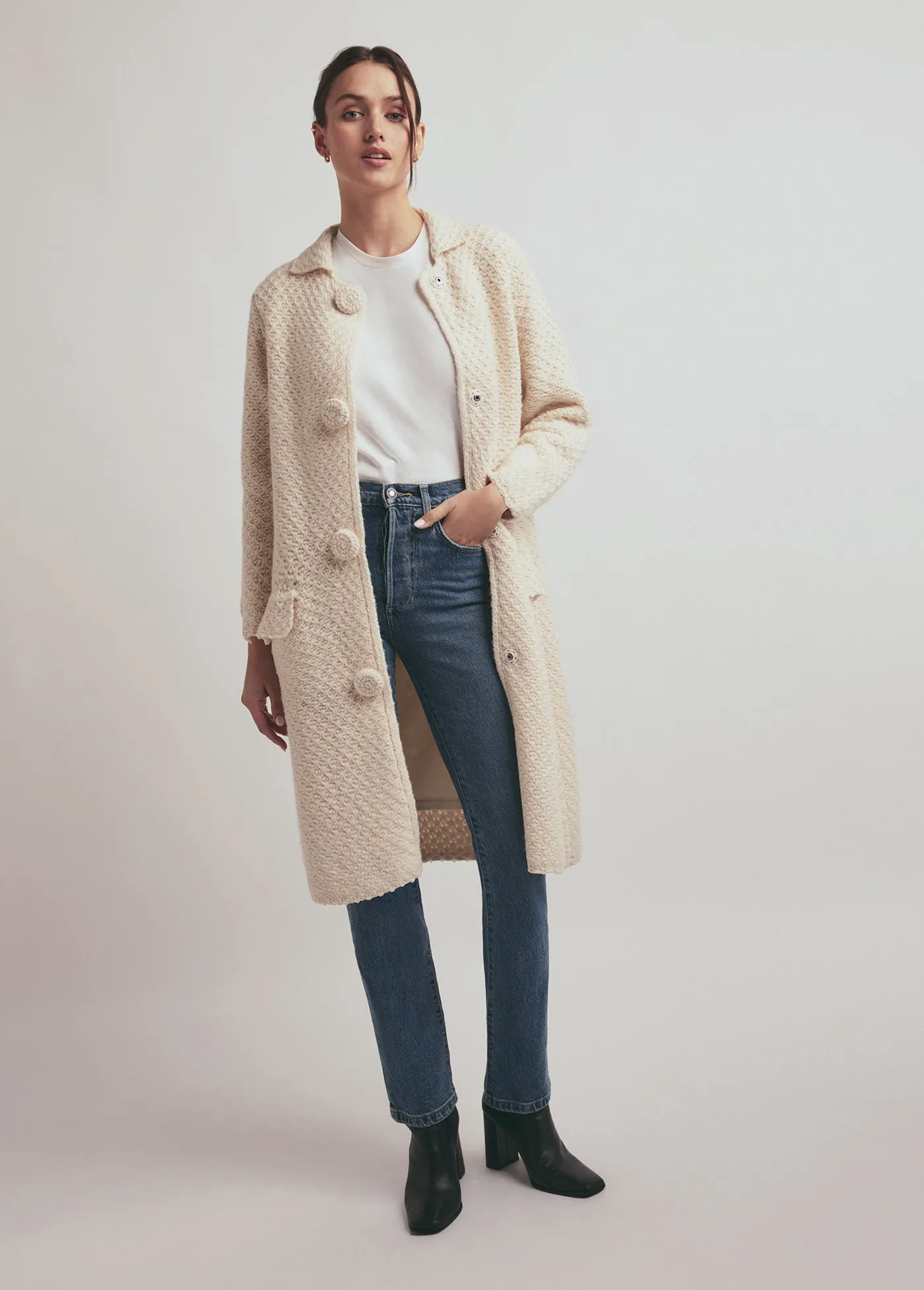 THE CROCHET COAT sold by Favorite Daughter