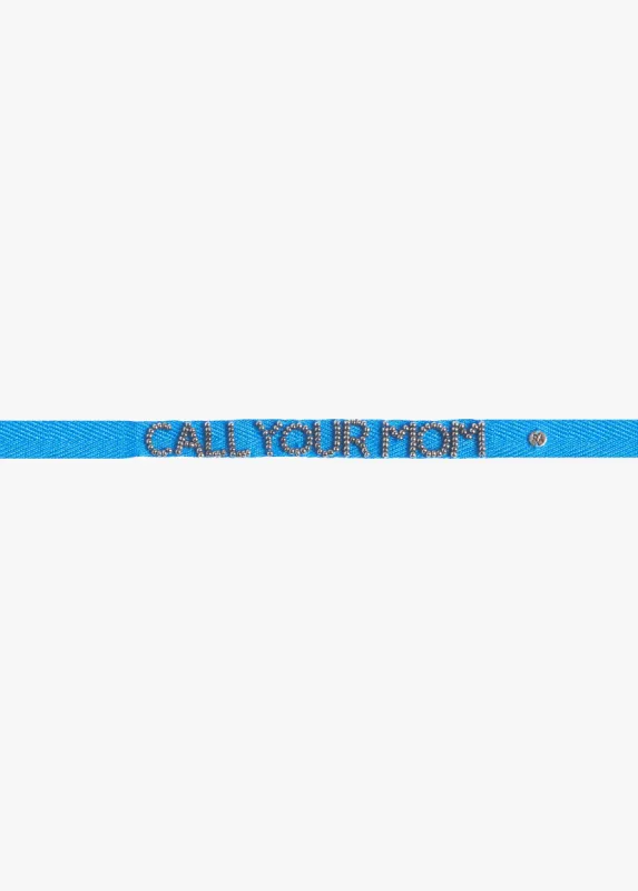 ROXANNE ASSOULIN X FAVORITE DAUGHTER // "CALL YOUR MOM" TIE ONE ON BRACELET made by Favorite Daughter