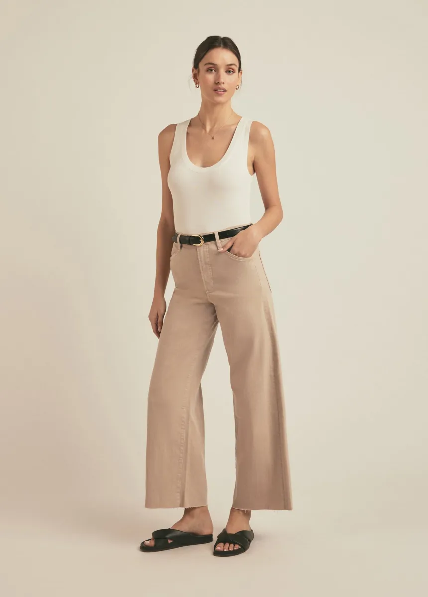 THE MISCHA SUPER HIGH RISE WIDE LEG ANKLE sold by Favorite Daughter