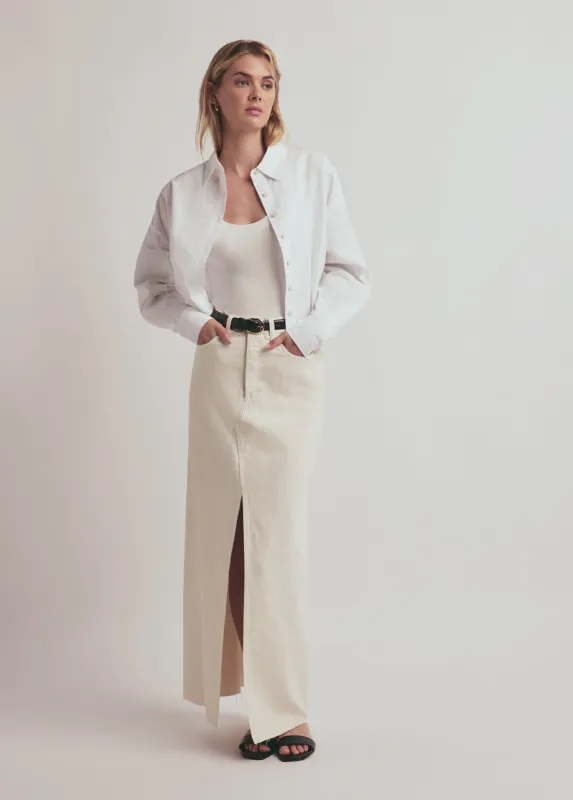 THE SADIE HIGH RISE MAXI A-LINE SKIRT made by Favorite Daughter