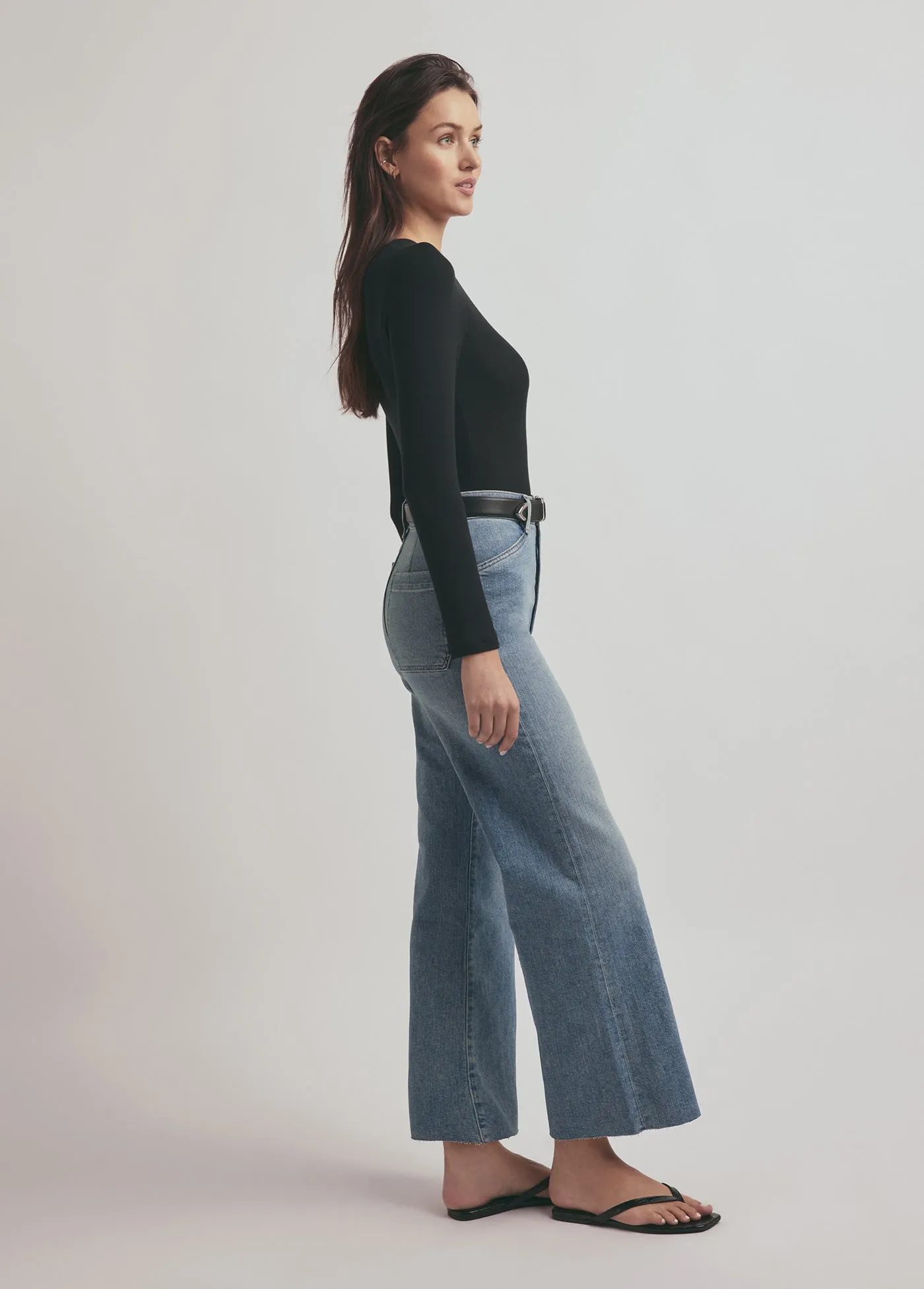 THE MISCHA SUPER HIGH RISE WIDE LEG ANKLE sold by Favorite Daughter product image thumbnail 4