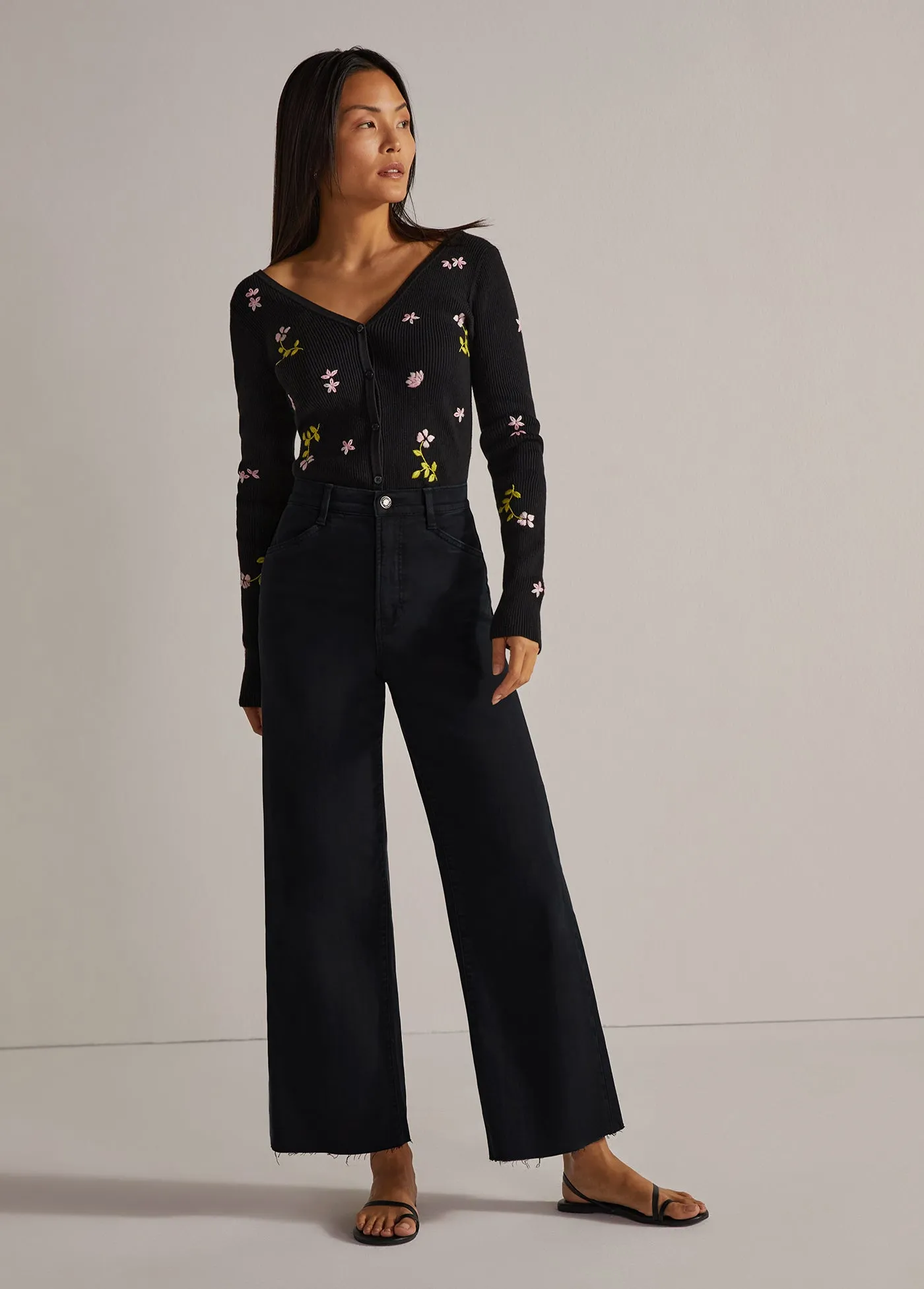 THE MISCHA SUPER HIGH RISE WIDE LEG ANKLE sold by Favorite Daughter