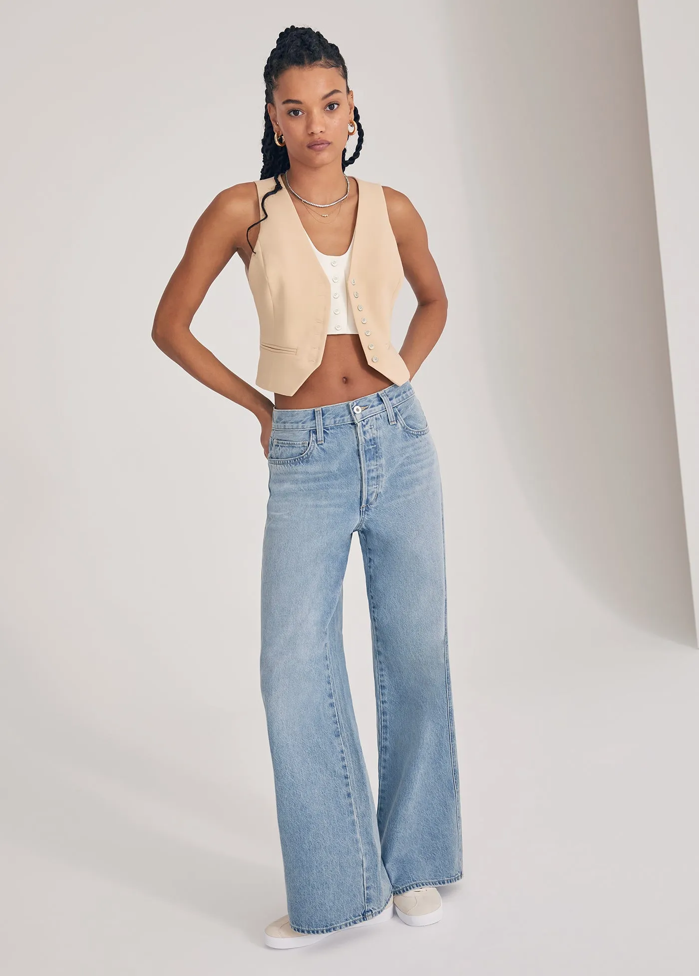 THE OLLIE LOW RISE ULTIMATE BAGGY WIDE LEG sold by Favorite Daughter