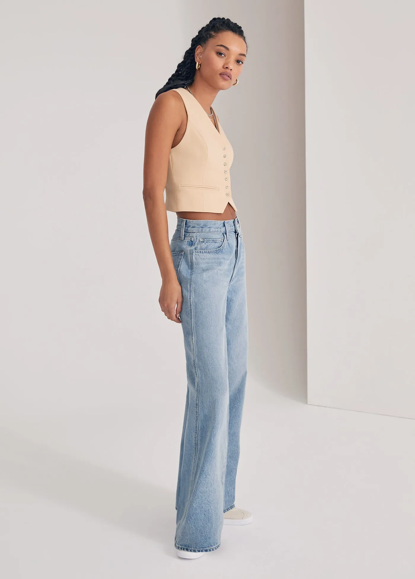 THE OLLIE LOW RISE ULTIMATE BAGGY WIDE LEG sold by Favorite Daughter product image thumbnail 3