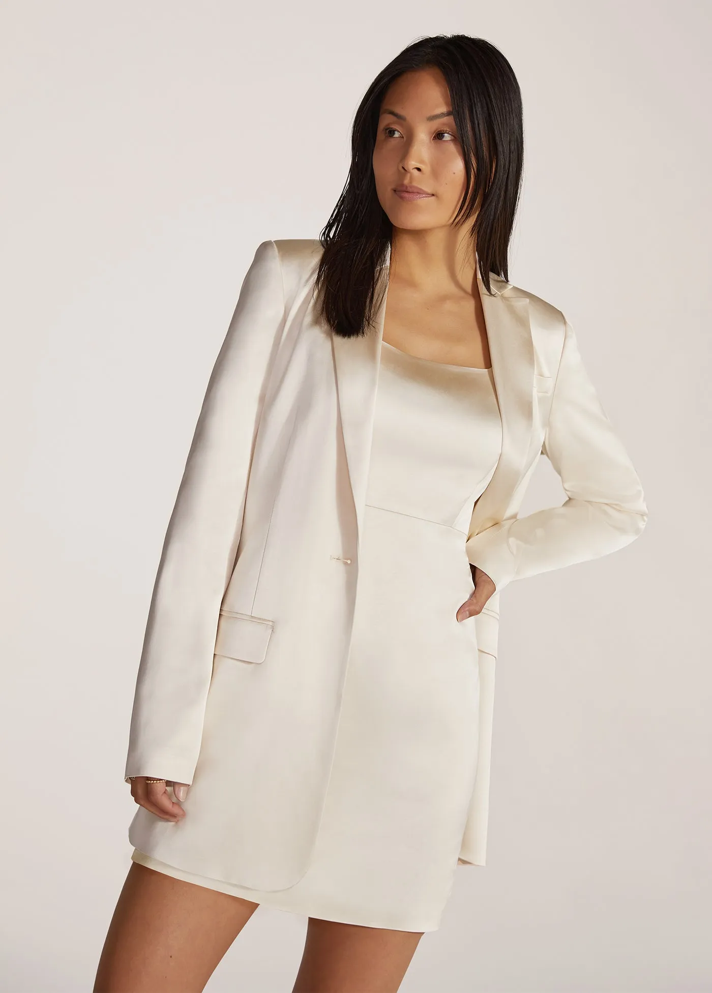 THE SATIN BREAK-UP DRESS sold by Favorite Daughter product image thumbnail 3