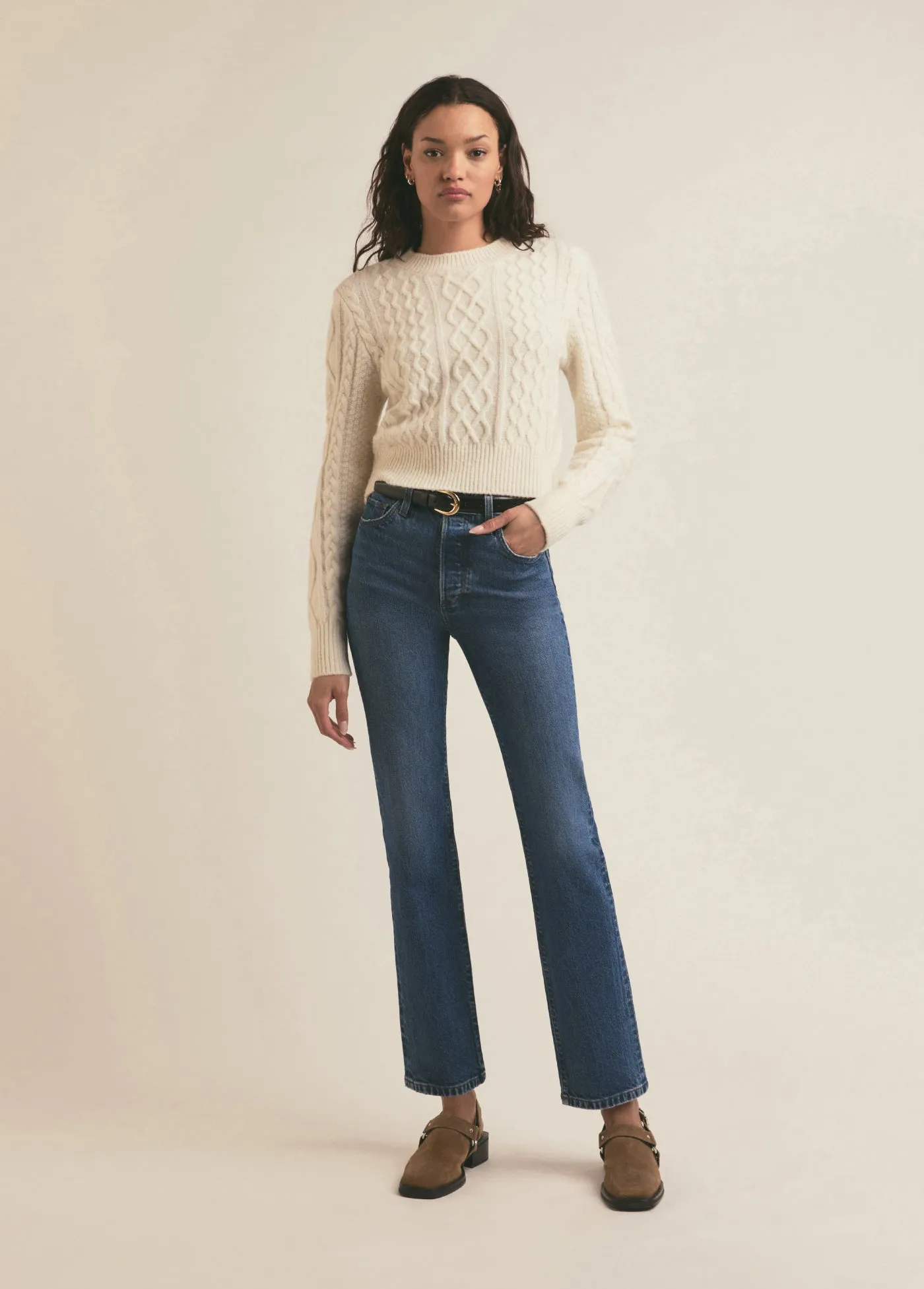 THE CABLE PULLOVER SWEATER sold by Favorite Daughter product image thumbnail 2