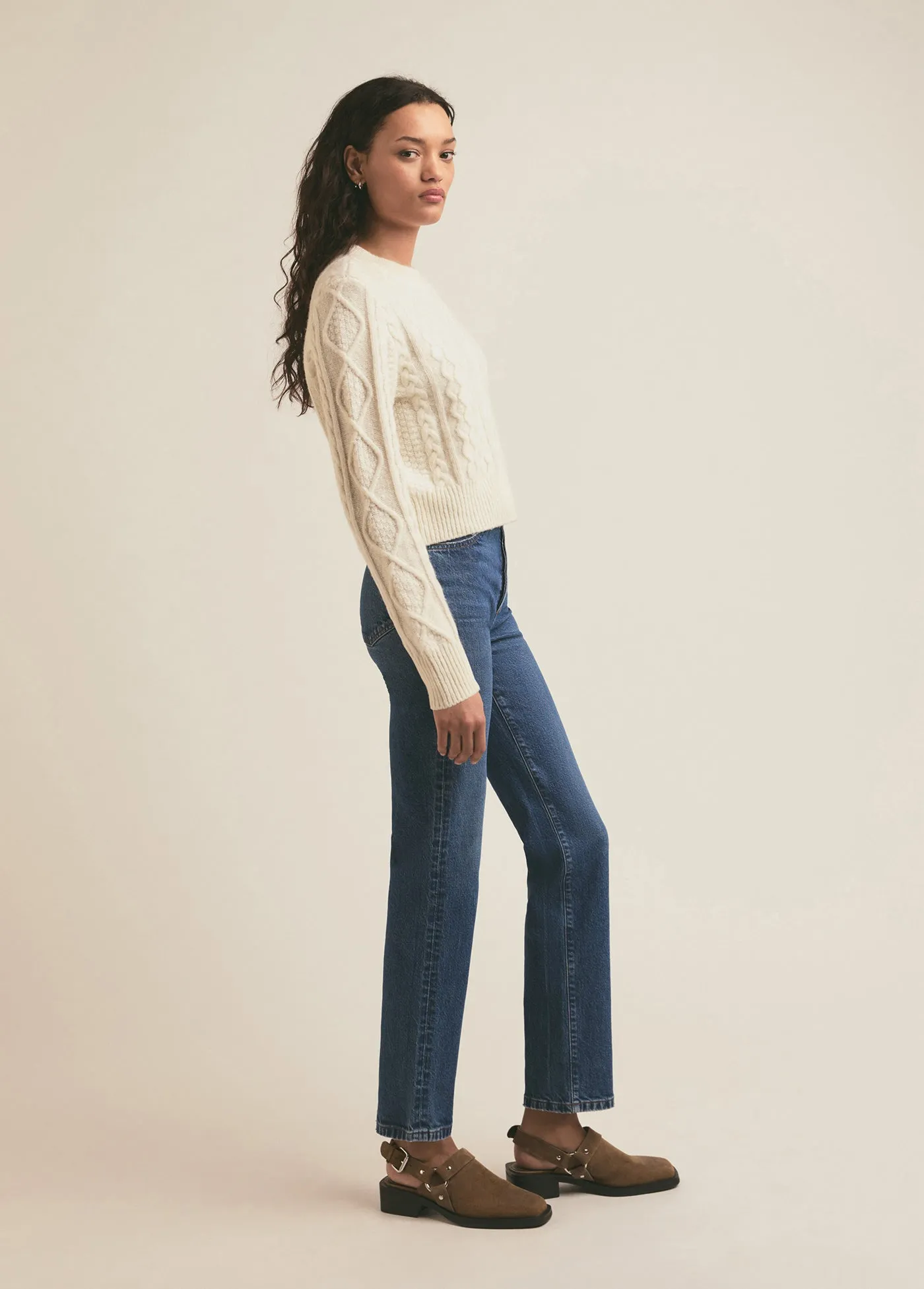 THE CABLE PULLOVER SWEATER sold by Favorite Daughter product image thumbnail 4