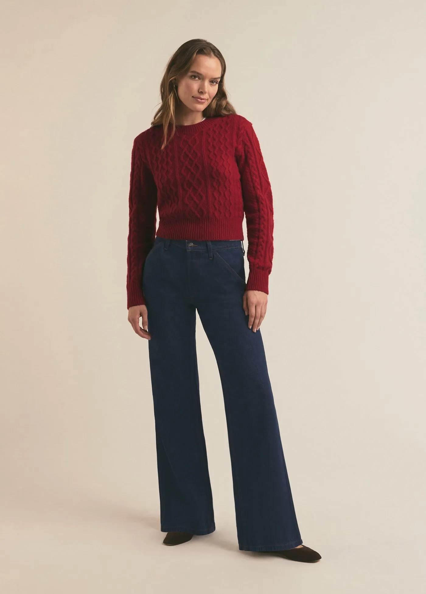 THE CABLE PULLOVER SWEATER sold by Favorite Daughter product image thumbnail 2