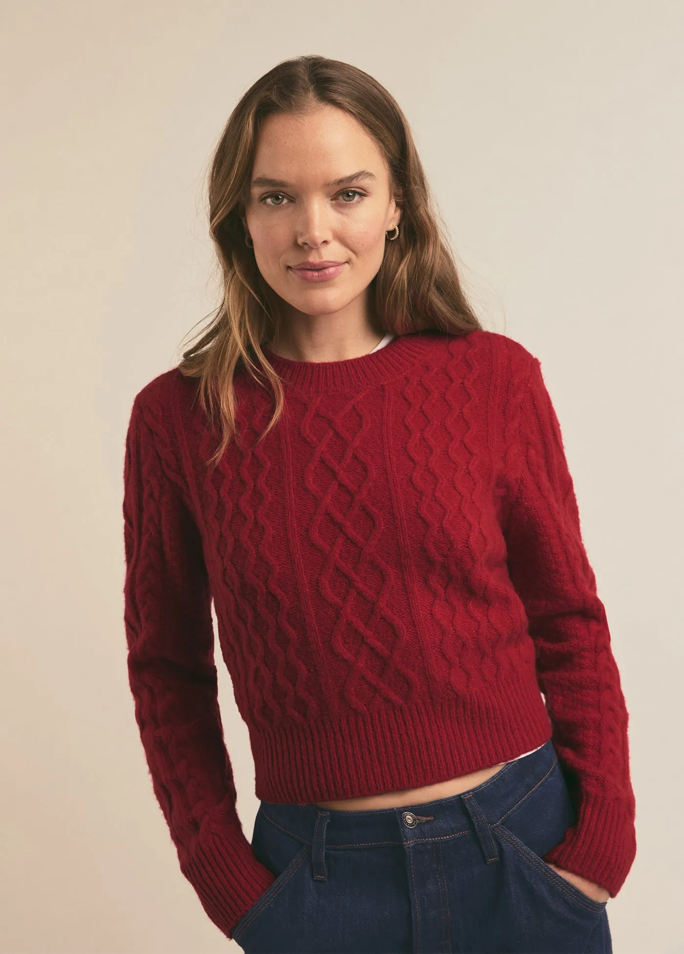 THE CABLE PULLOVER SWEATER sold by Favorite Daughter