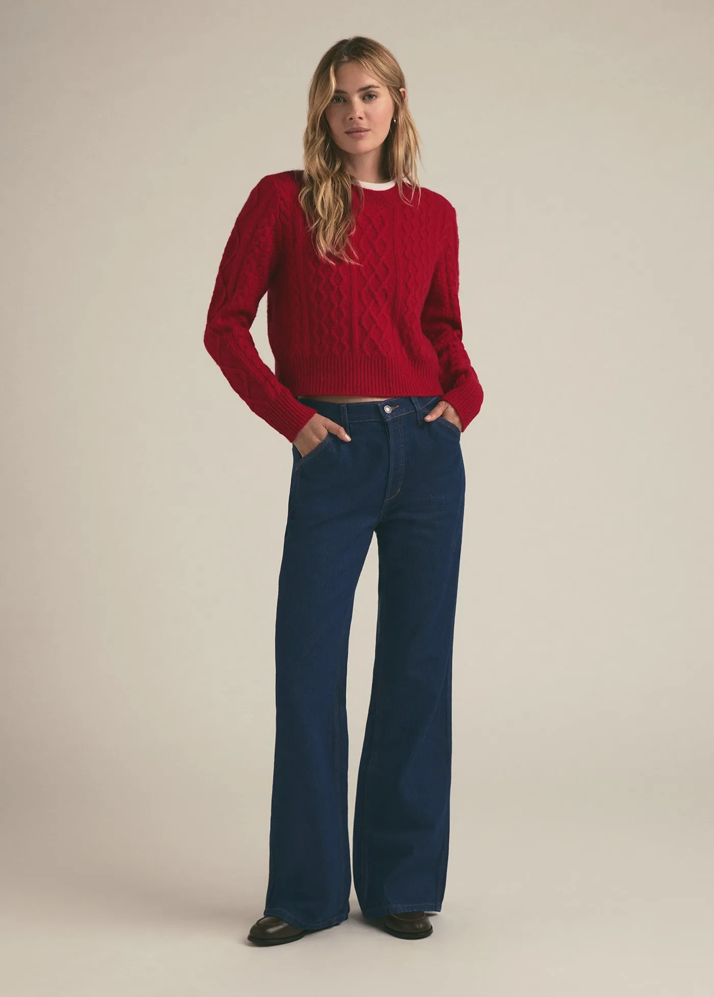 THE CABLE PULLOVER SWEATER sold by Favorite Daughter product image thumbnail 4