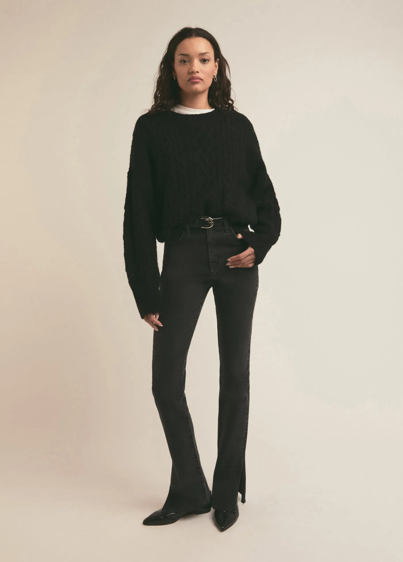 THE OVERSIZED CABLE SWEATER sold by Favorite Daughter product image thumbnail 3