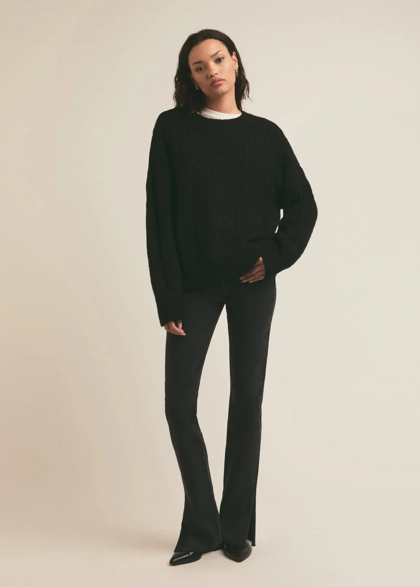 THE OVERSIZED CABLE SWEATER sold by Favorite Daughter product image thumbnail 5