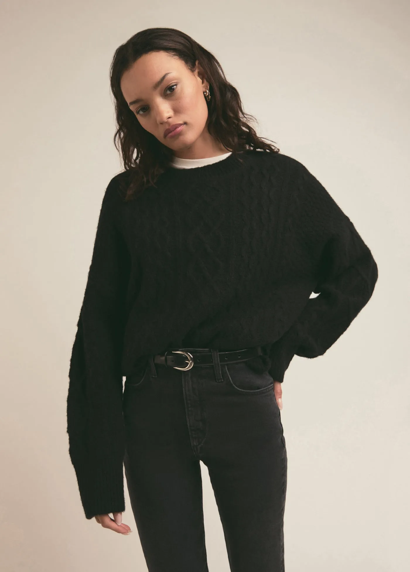 THE OVERSIZED CABLE SWEATER sold by Favorite Daughter