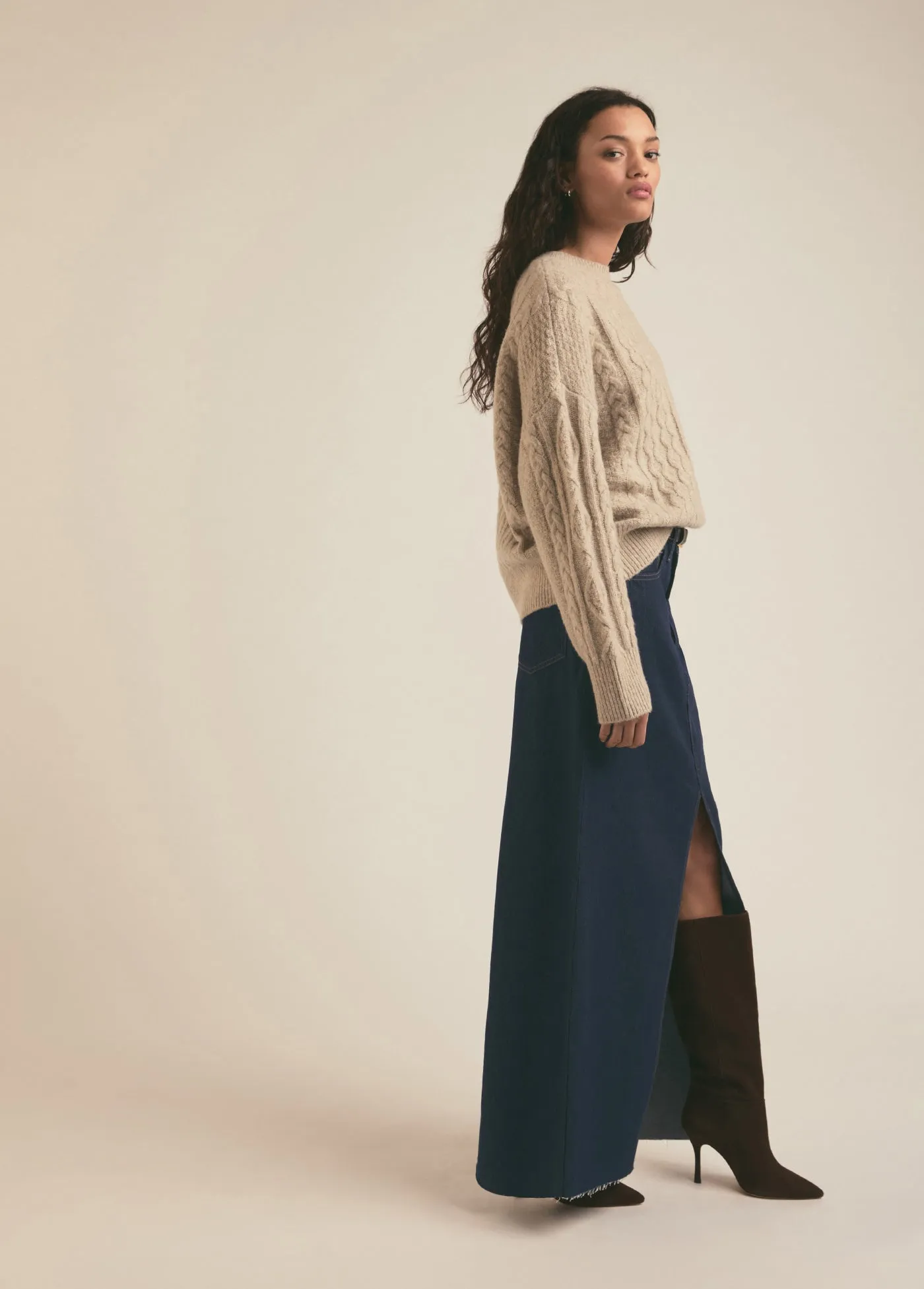 THE OVERSIZED CABLE SWEATER sold by Favorite Daughter product image thumbnail 4