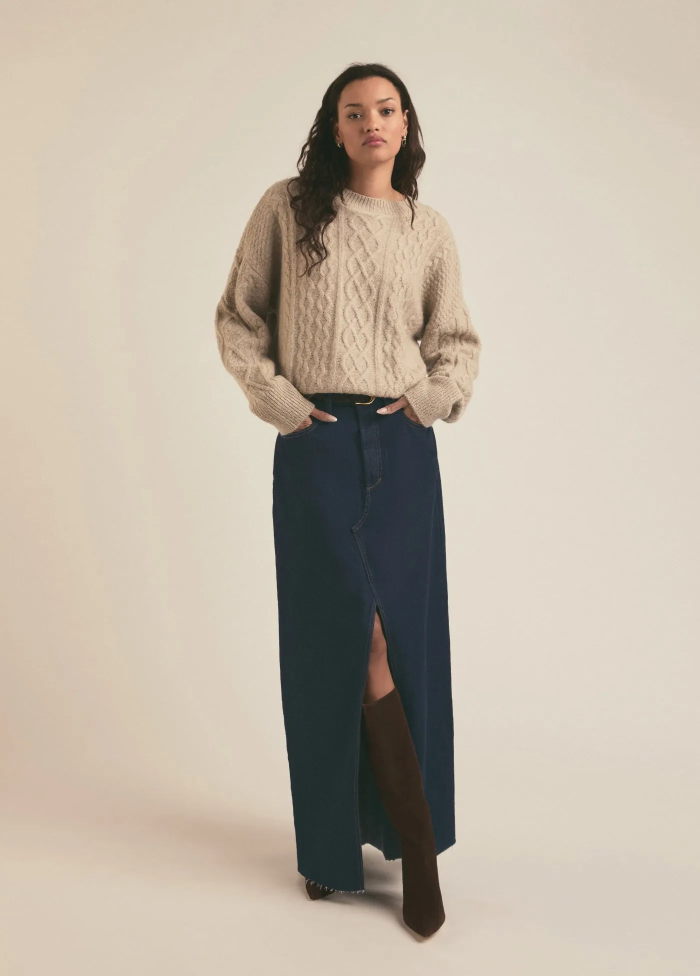 THE OVERSIZED CABLE SWEATER sold by Favorite Daughter product image thumbnail 2