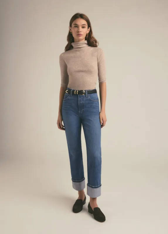 THE VALENTINA CUFFED SUPER HIGH RISE STRAIGHT sold by Favorite Daughter