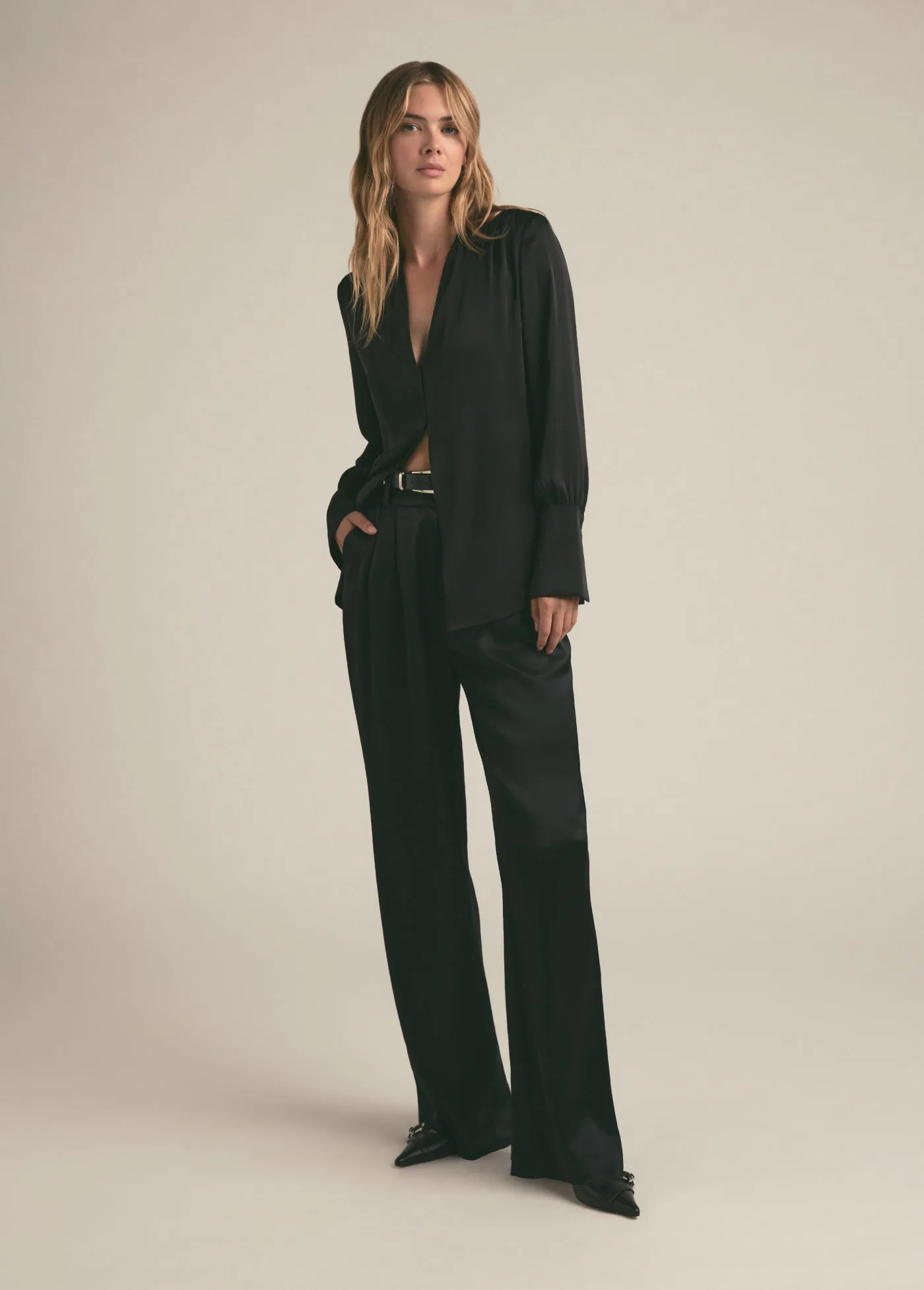 THE SATIN FAVORITE PANT sold by Favorite Daughter product image thumbnail 2