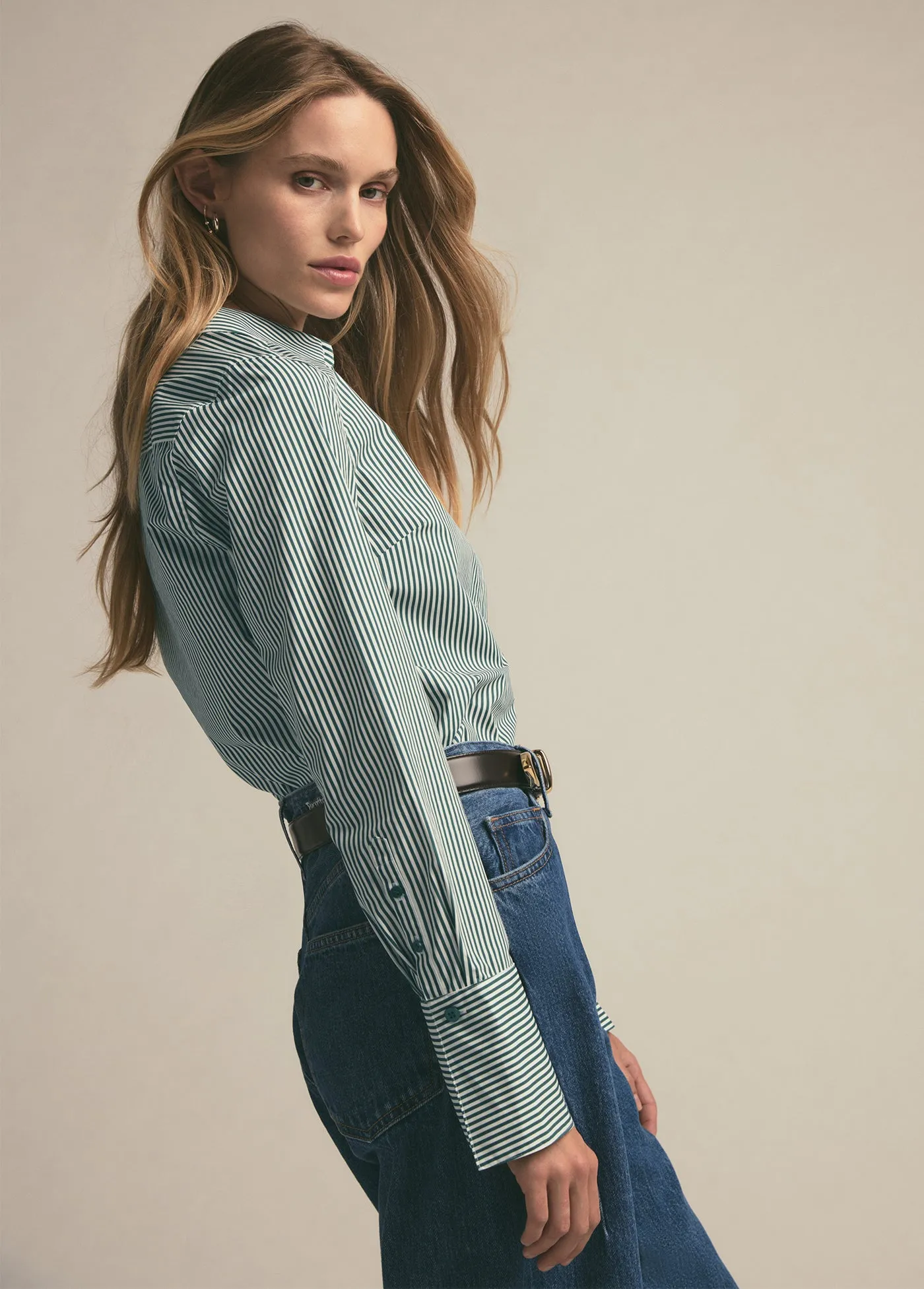 THE CLASSIC POPLIN SHIRT sold by Favorite Daughter product image thumbnail 5