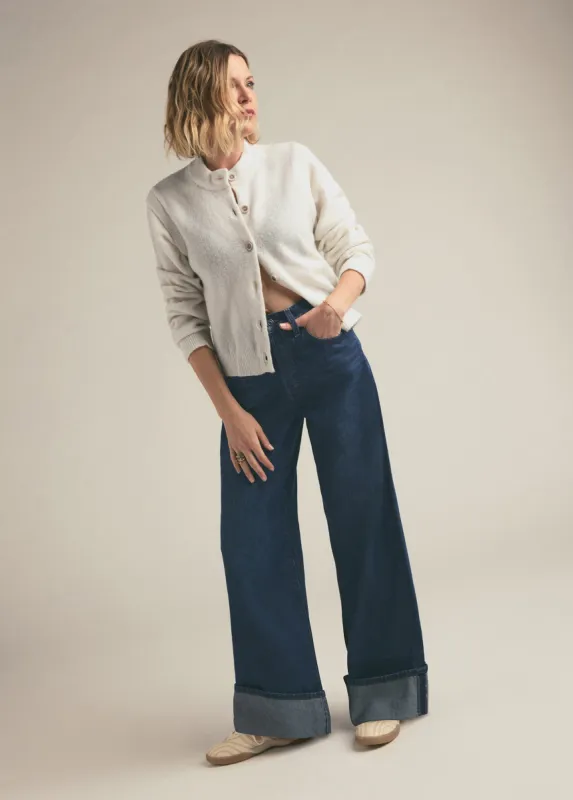 THE MASHA SUPER HIGH RISE CUFFED WIDE LEG SHORTIE sold by Favorite Daughter