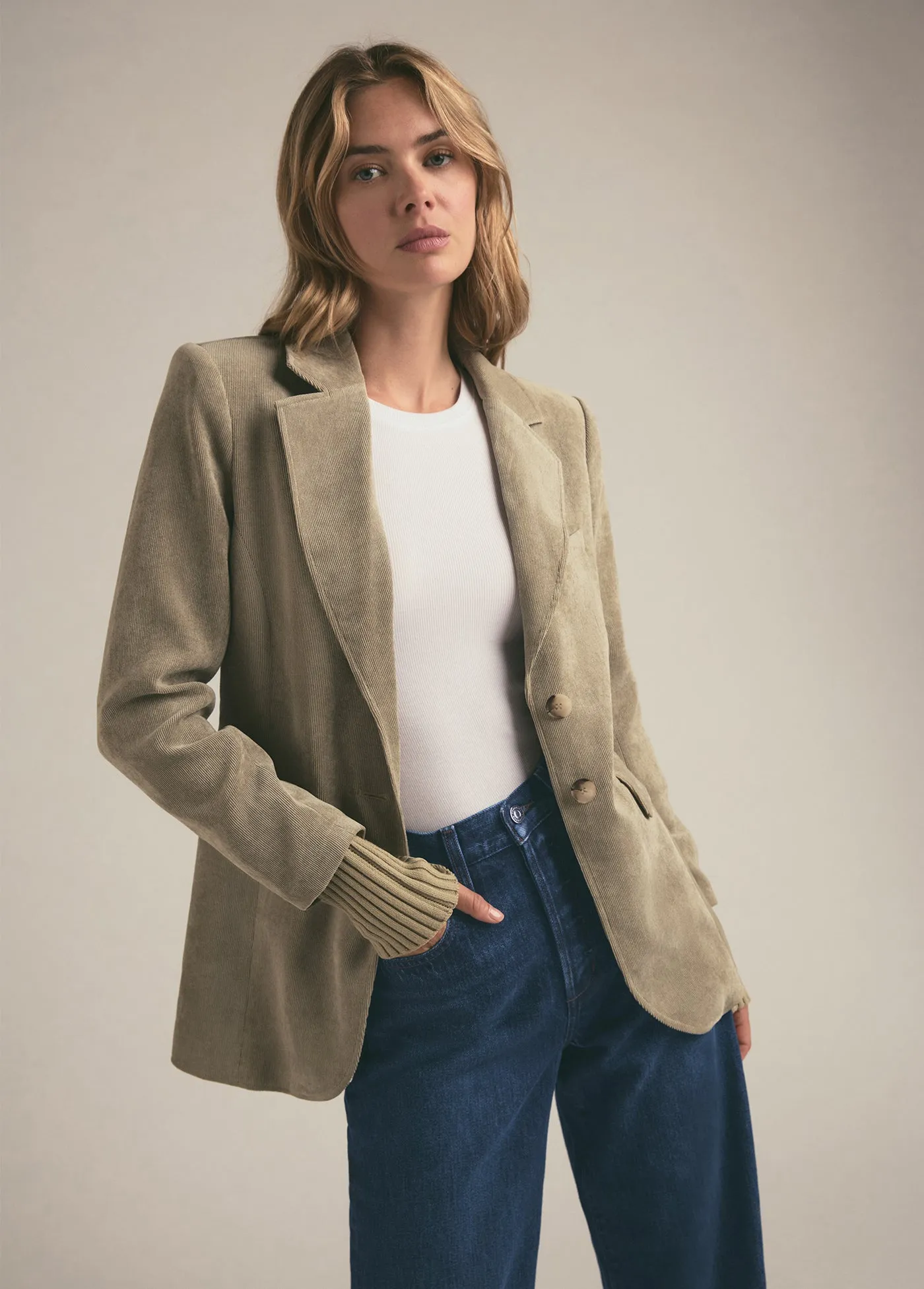 THE CITY CORDUROY BLAZER sold by Favorite Daughter product image thumbnail 4