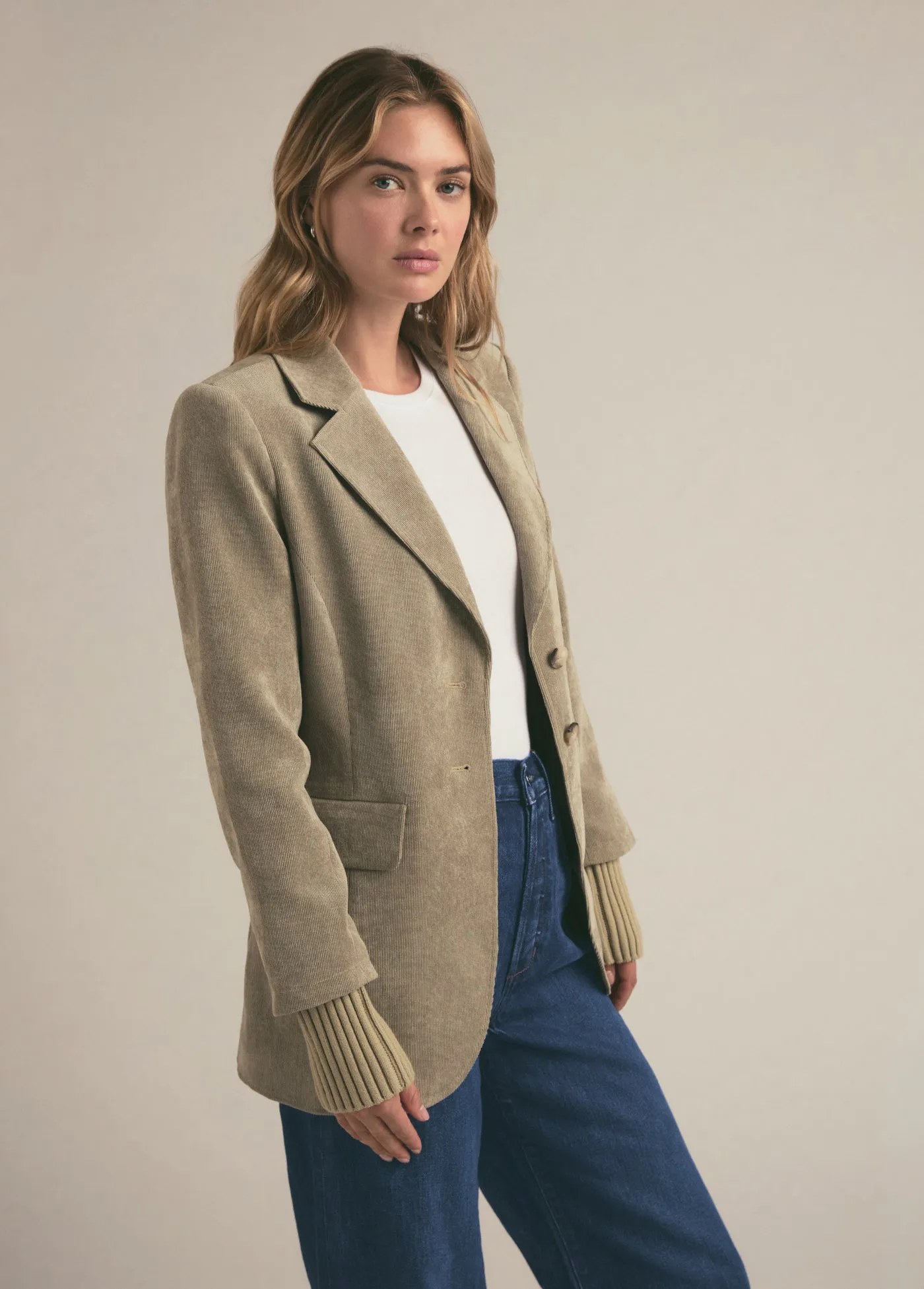 THE CITY CORDUROY BLAZER sold by Favorite Daughter product image thumbnail 5